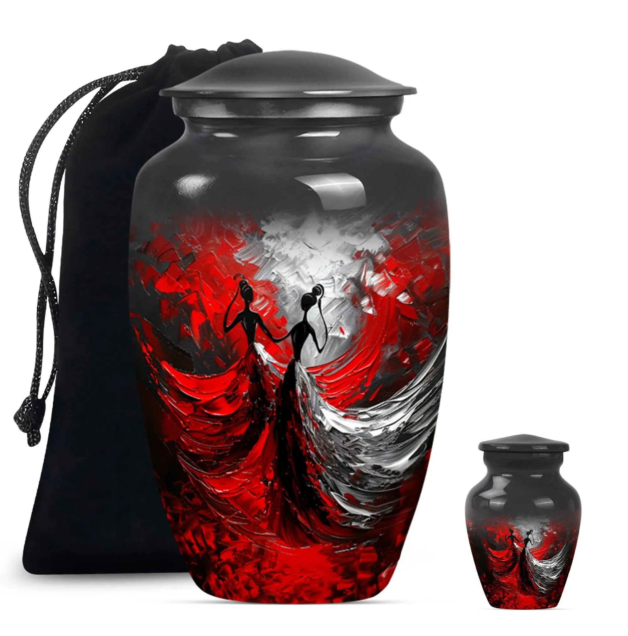 Dancing Rhythm Memorial Large Urn - Unique Urn For Ashes
