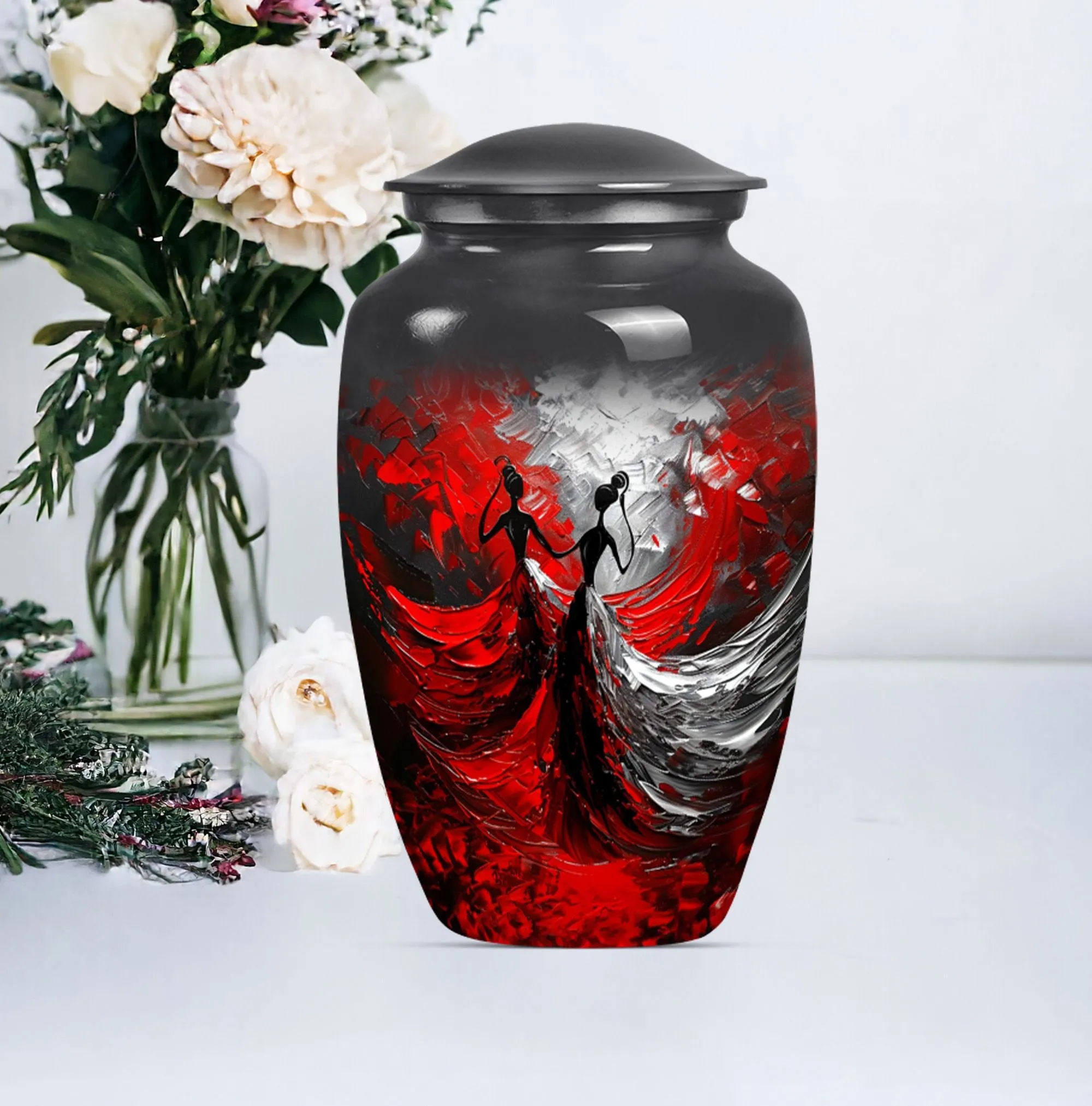 Dancing Rhythm Memorial Large Urn - Unique Urn For Ashes