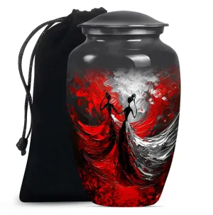 Dancing Rhythm Memorial Large Urn - Unique Urn For Ashes