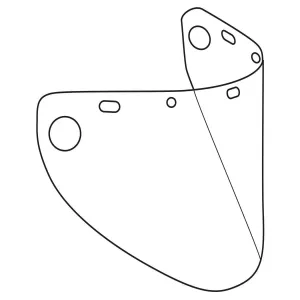Dynamic Safety EP919PF40 -  FORMED VISOR 9.5X20 POLY 0.040