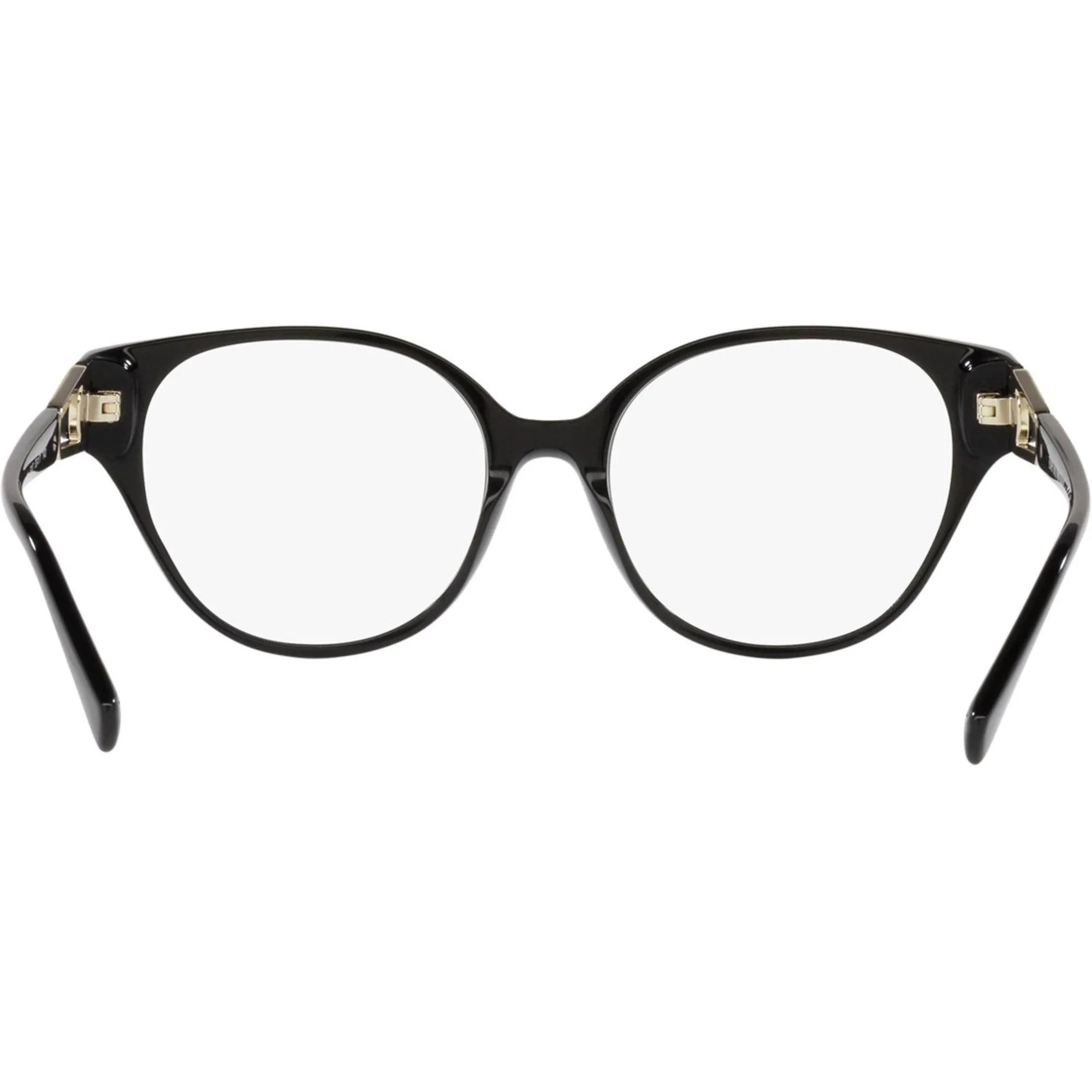 Emporio Armani Women's Eyeglasses - Shiny Black Plastic Round Full Rim | 3211 5017