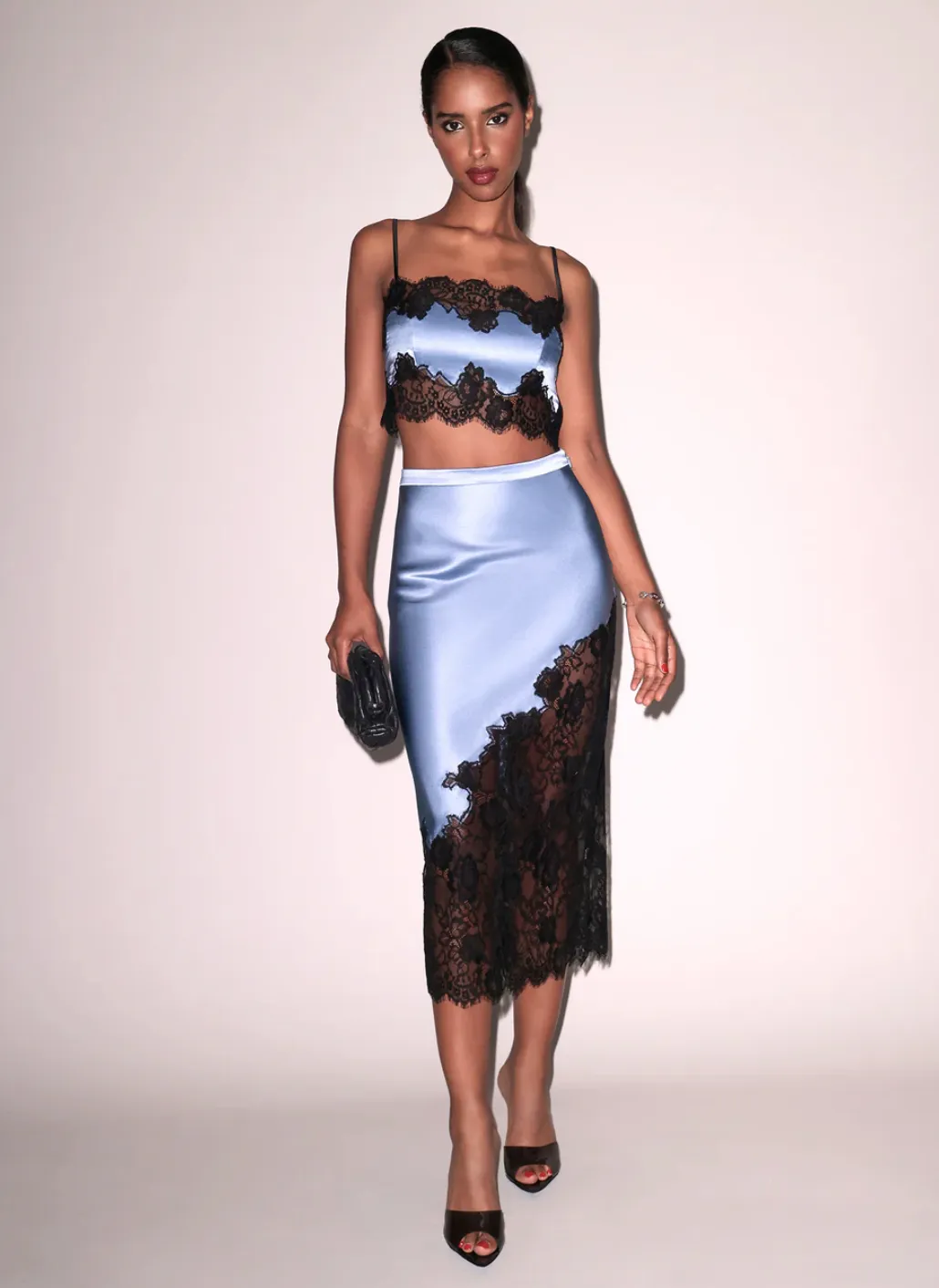 Fleur du Mal Silk and Lace Bandeau Top