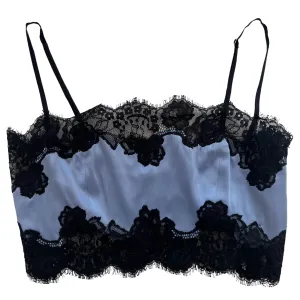 Fleur du Mal Silk and Lace Bandeau Top