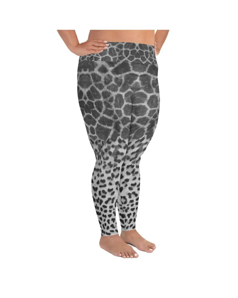 Giraffe & Leopard Skin Plus Size Leggings
