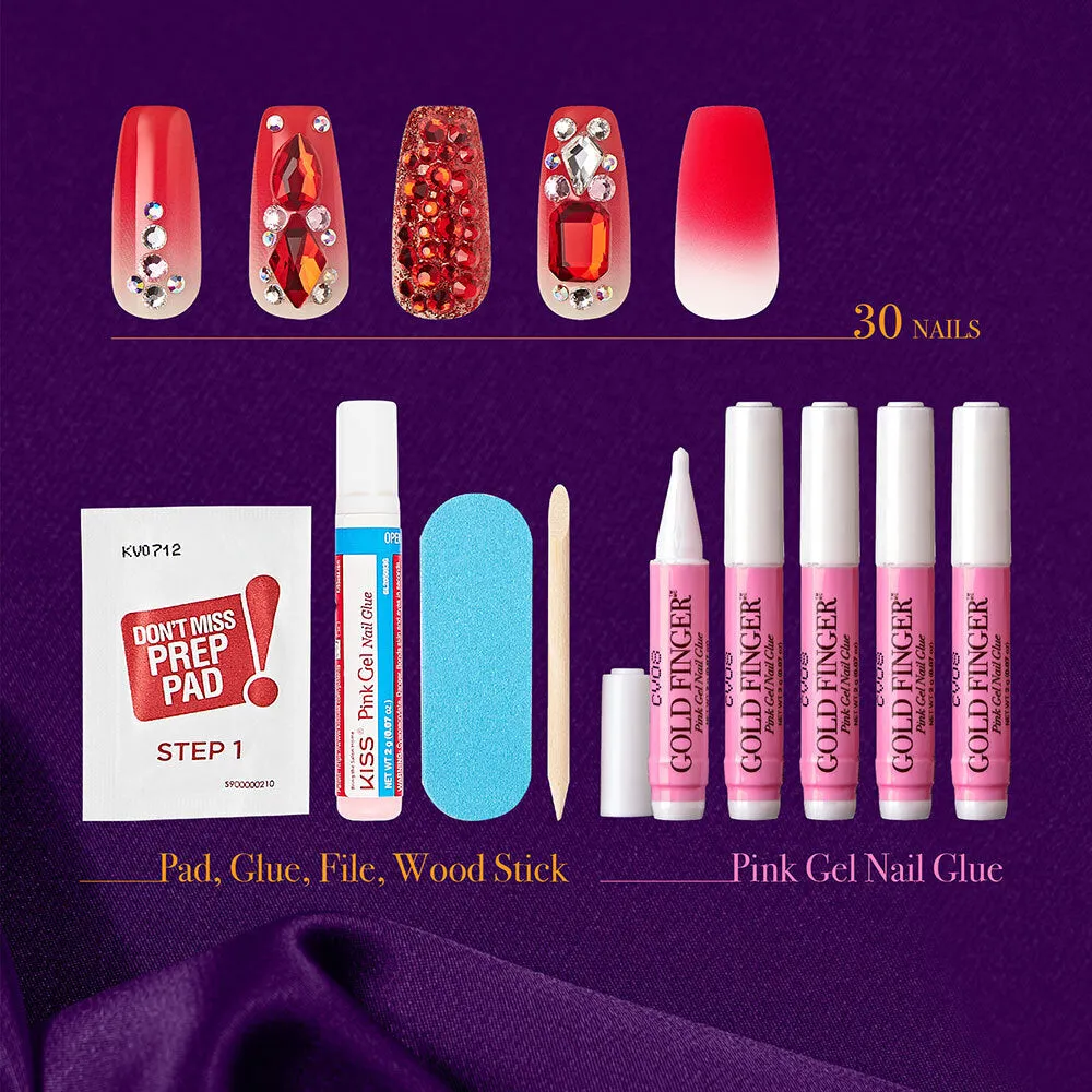 Gold Finger Premium Nails - Ruby on Right