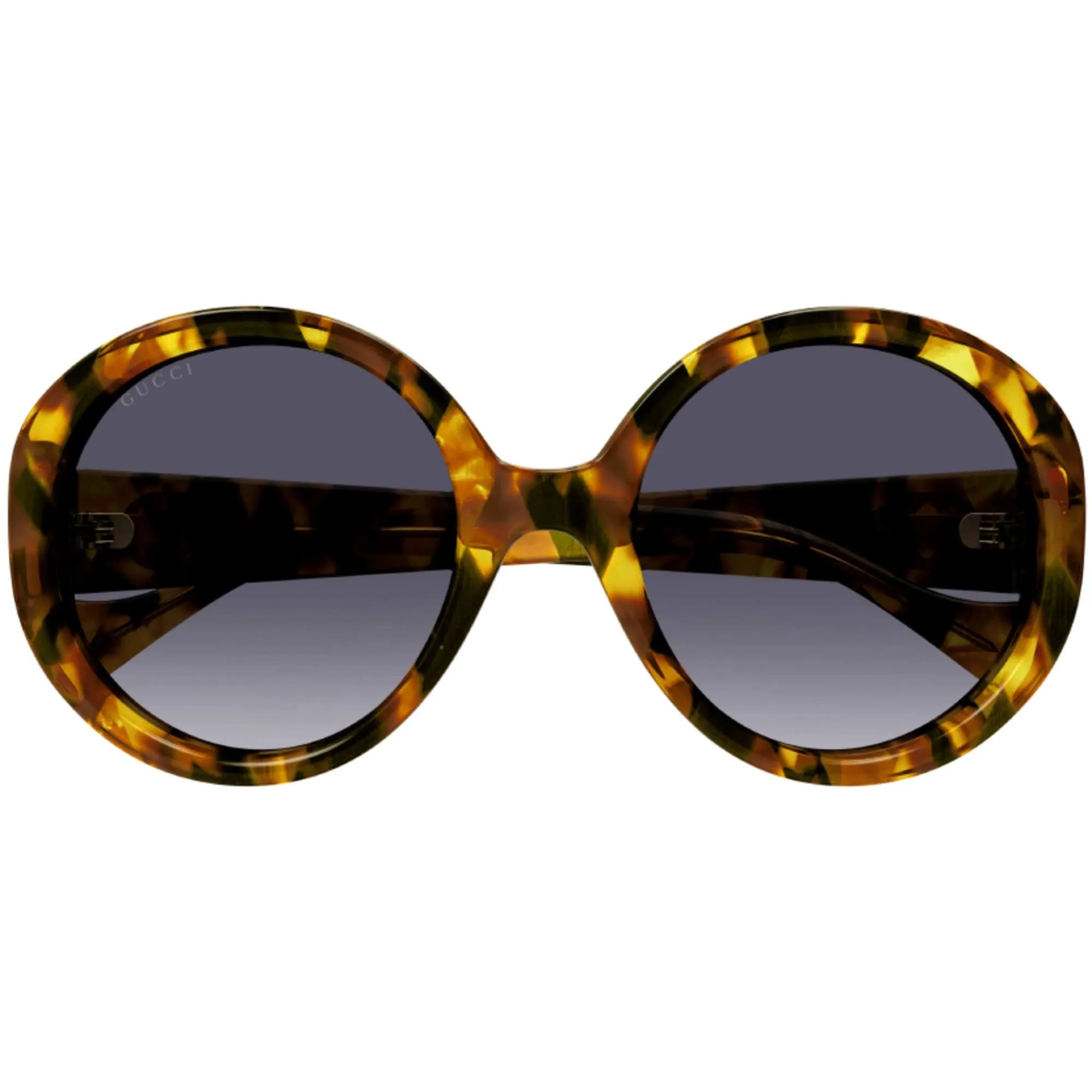 Gucci Women's Sunglasses - Havana Plastic Round Shape Frame Grey Lens | GG1256S 004