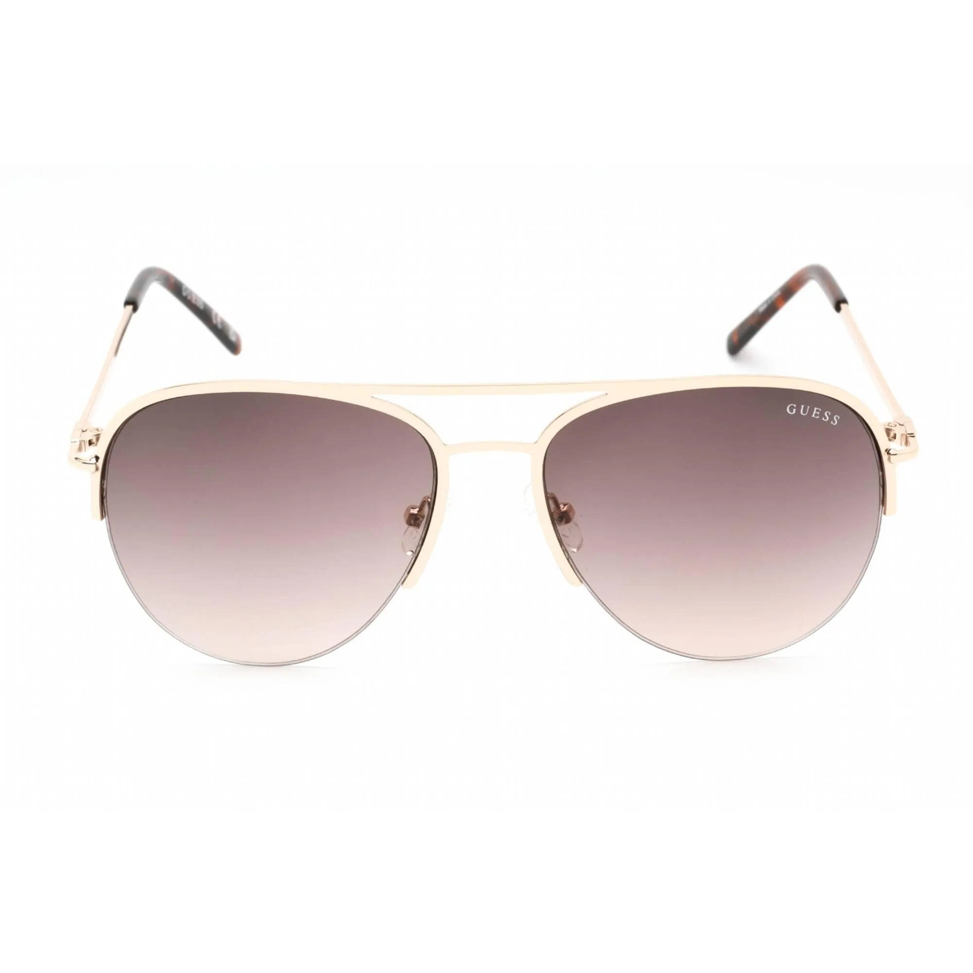 Guess Factory Women's Sunglasses - Gold Metal Frame Gradient Brown Lens | GF0224 32F