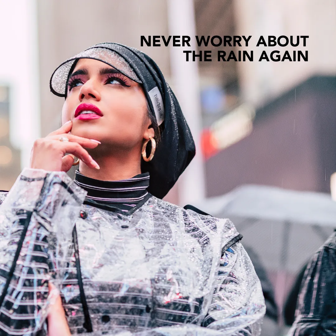 Hairbrella Satin-Lined, Waterproof Rain Hat (Best Deal)