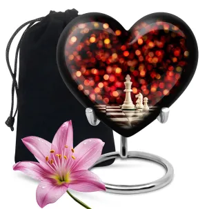 Heartfelt Remembrance Chess Urn - Keepsake Cremation Urn