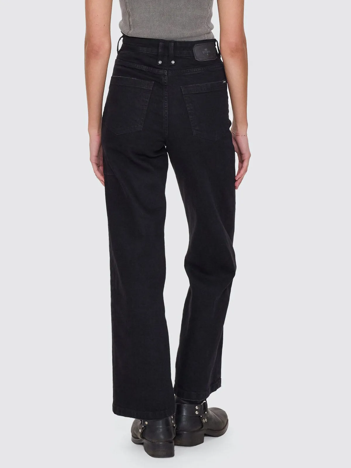 Holly High Rise Stretch Wide Jean - Black Rinse