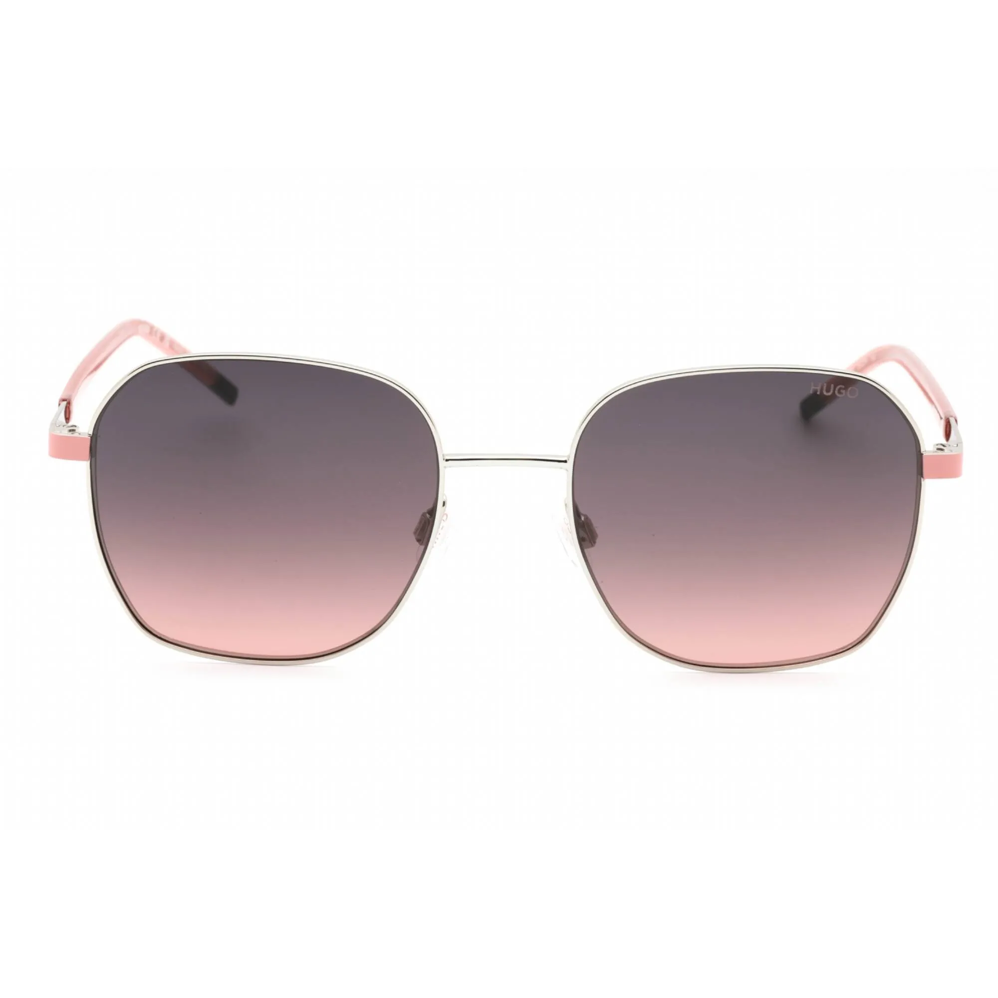Hugo Women's Sunglasses - Palladium Metal Square Full Rim Frame | HG 1276/S 0010 FF