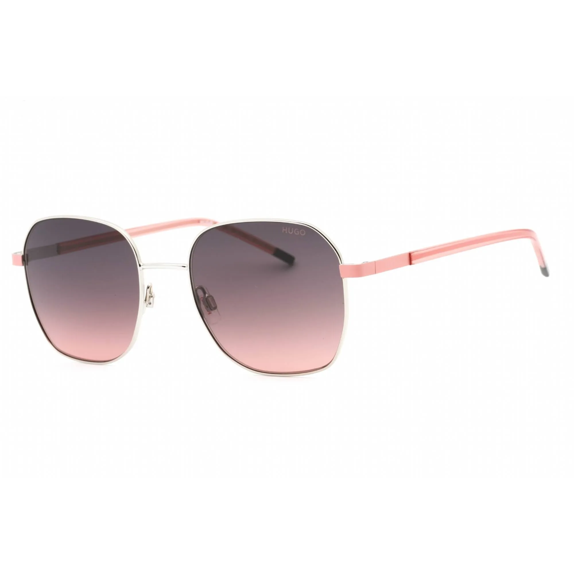 Hugo Women's Sunglasses - Palladium Metal Square Full Rim Frame | HG 1276/S 0010 FF