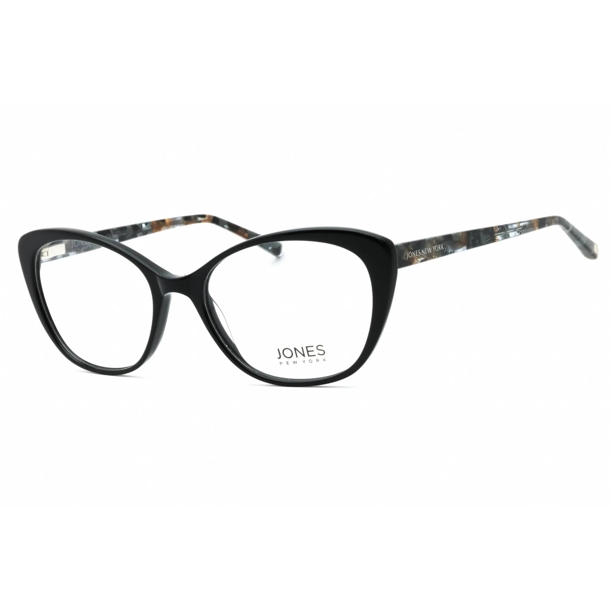 Jones New York Women's Eyeglasses - Black Acetate Cat Eye Full Rim Frame | J774 0BLA