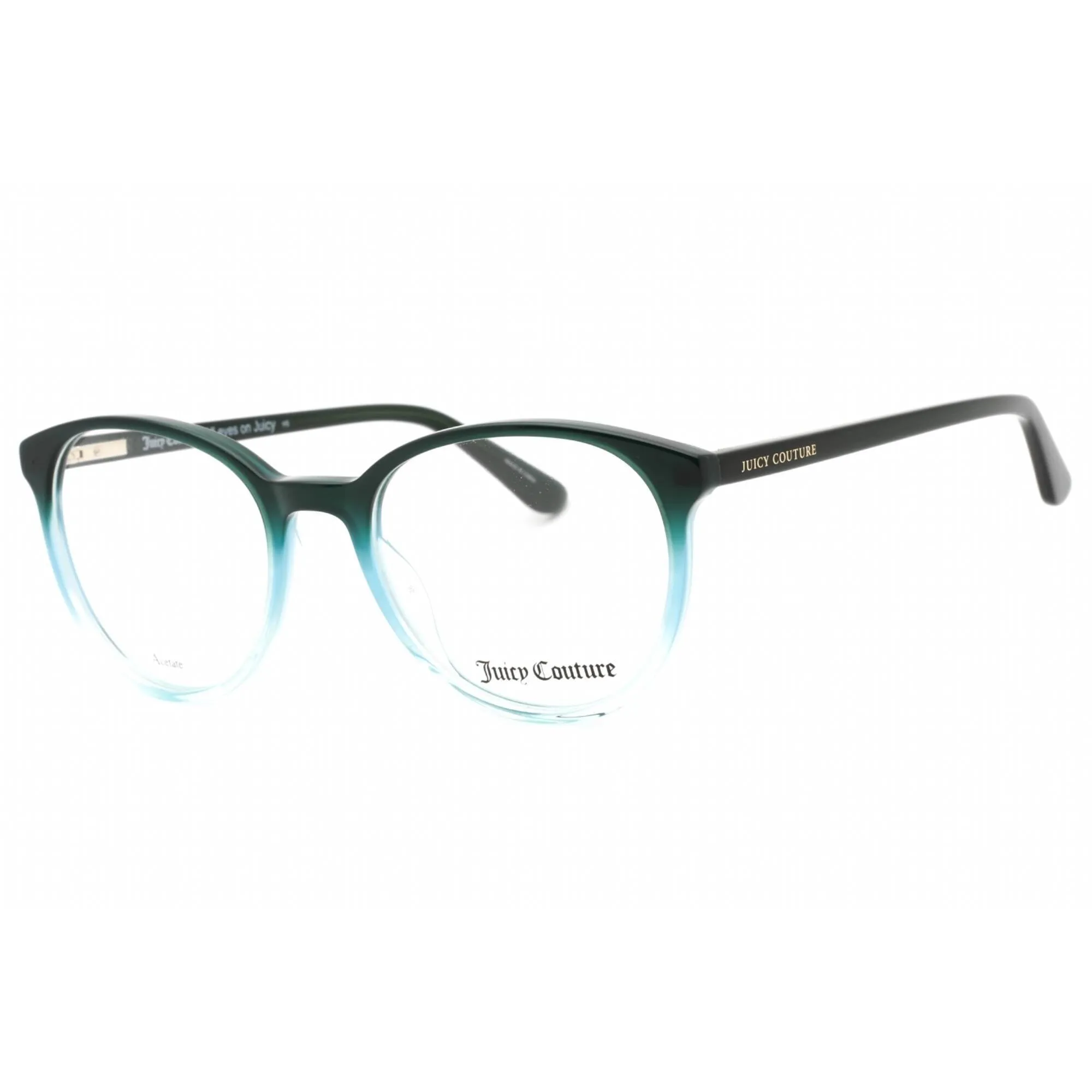 Juicy Couture Women's Eyeglasses - Teal Oval Full Rim Plastic Frame | JU 239 0ZI9 00
