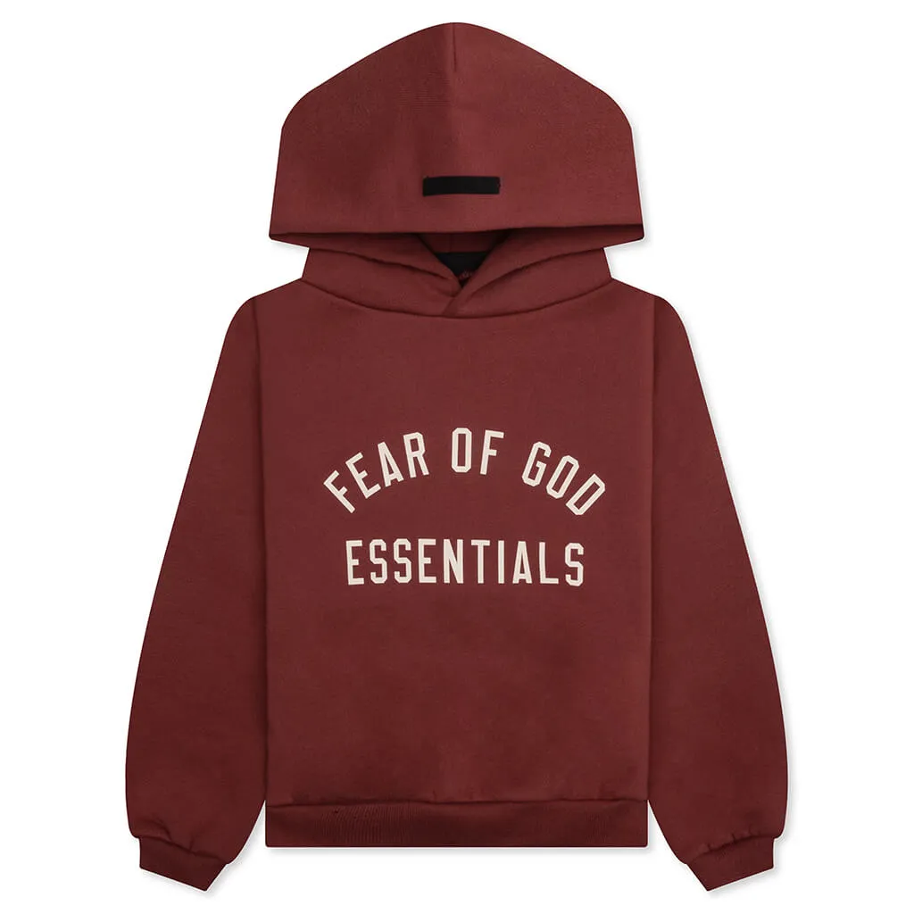 Kid's Fleece Hoodie - Crimson