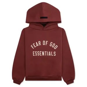 Kid's Fleece Hoodie - Crimson