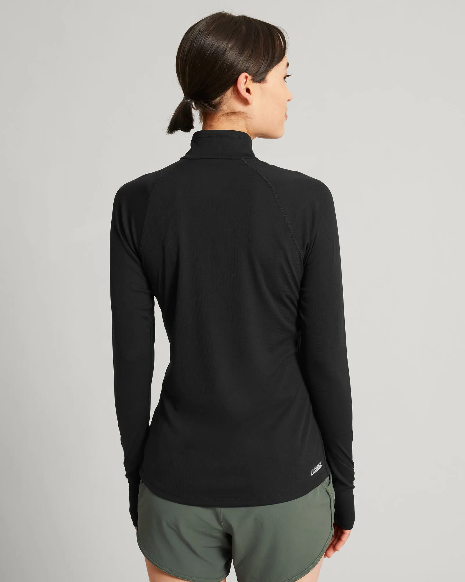 KMDAction Women's Long Sleeve Quarter Zip Top - Black