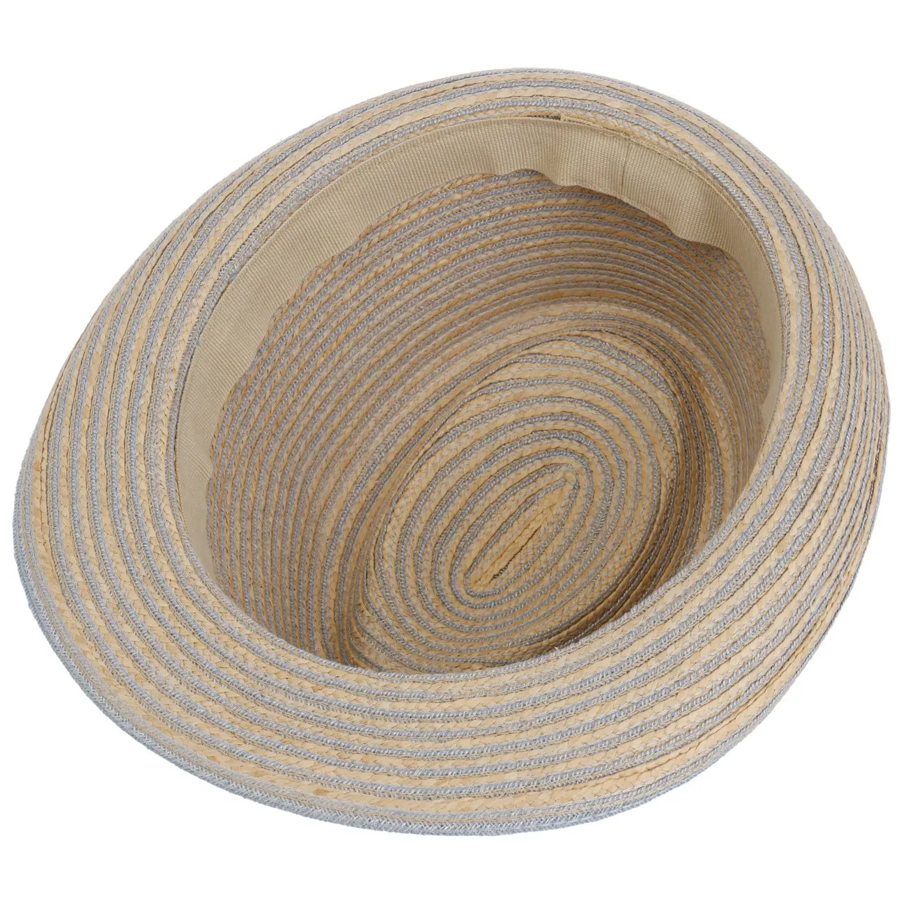 Light Twotone Trilby Straw Hat by Lierys