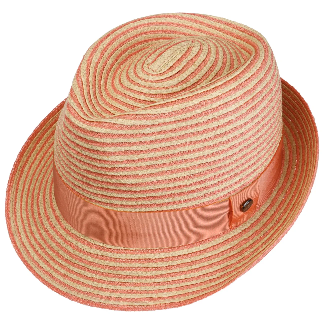 Light Twotone Trilby Straw Hat by Lierys
