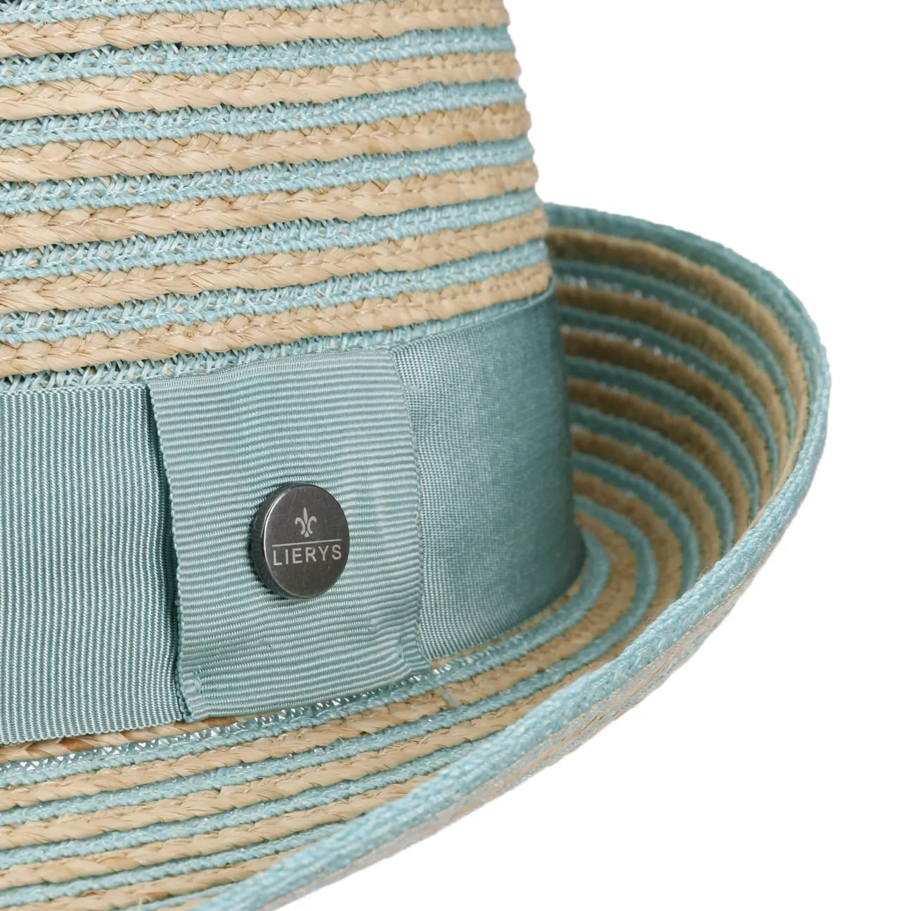 Light Twotone Trilby Straw Hat by Lierys