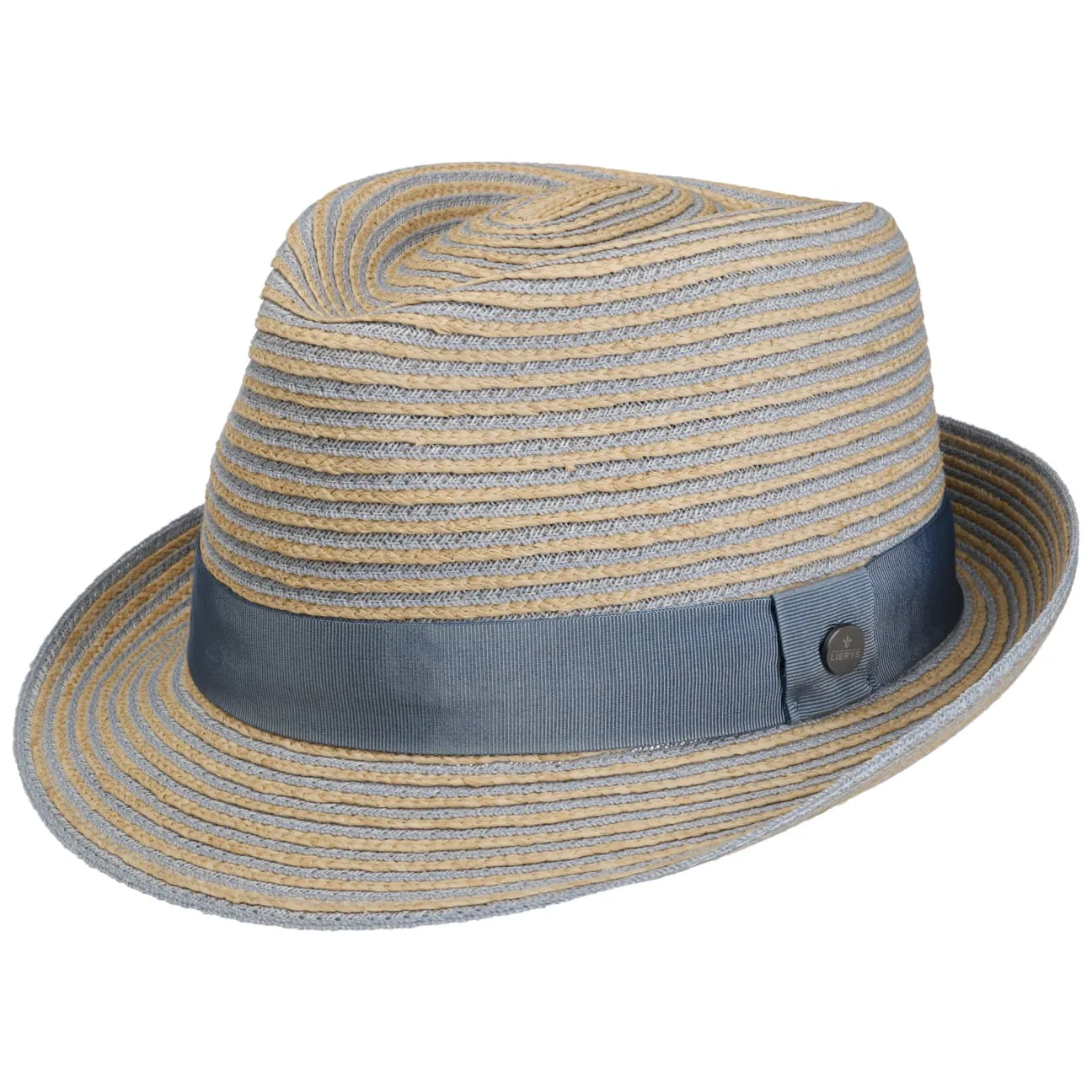 Light Twotone Trilby Straw Hat by Lierys