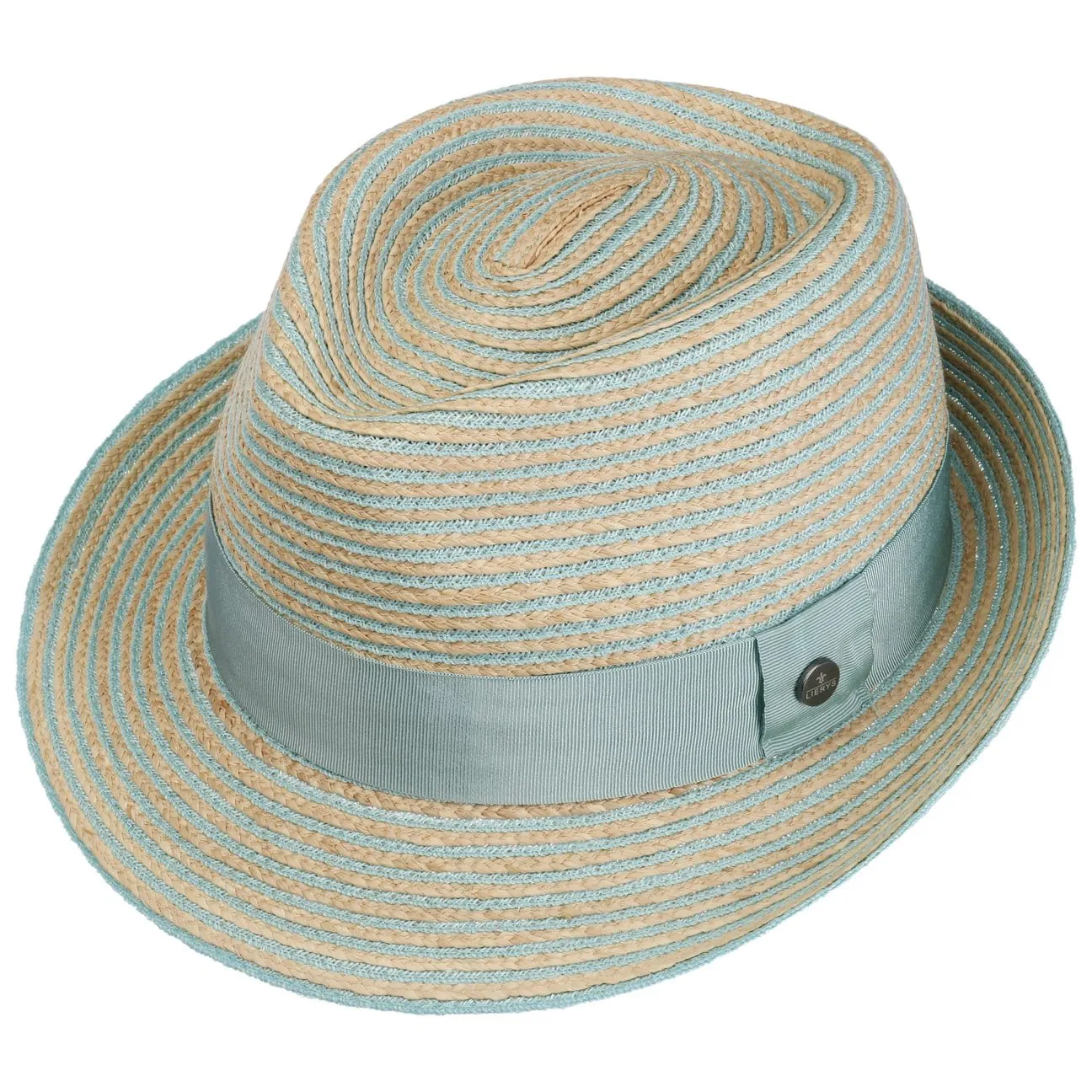 Light Twotone Trilby Straw Hat by Lierys