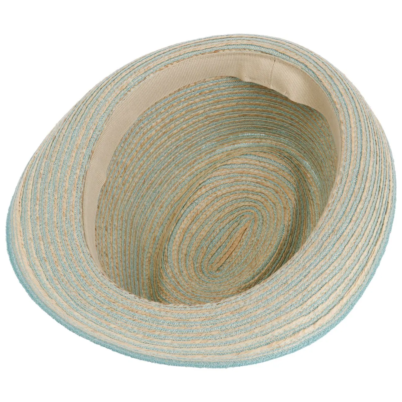 Light Twotone Trilby Straw Hat by Lierys