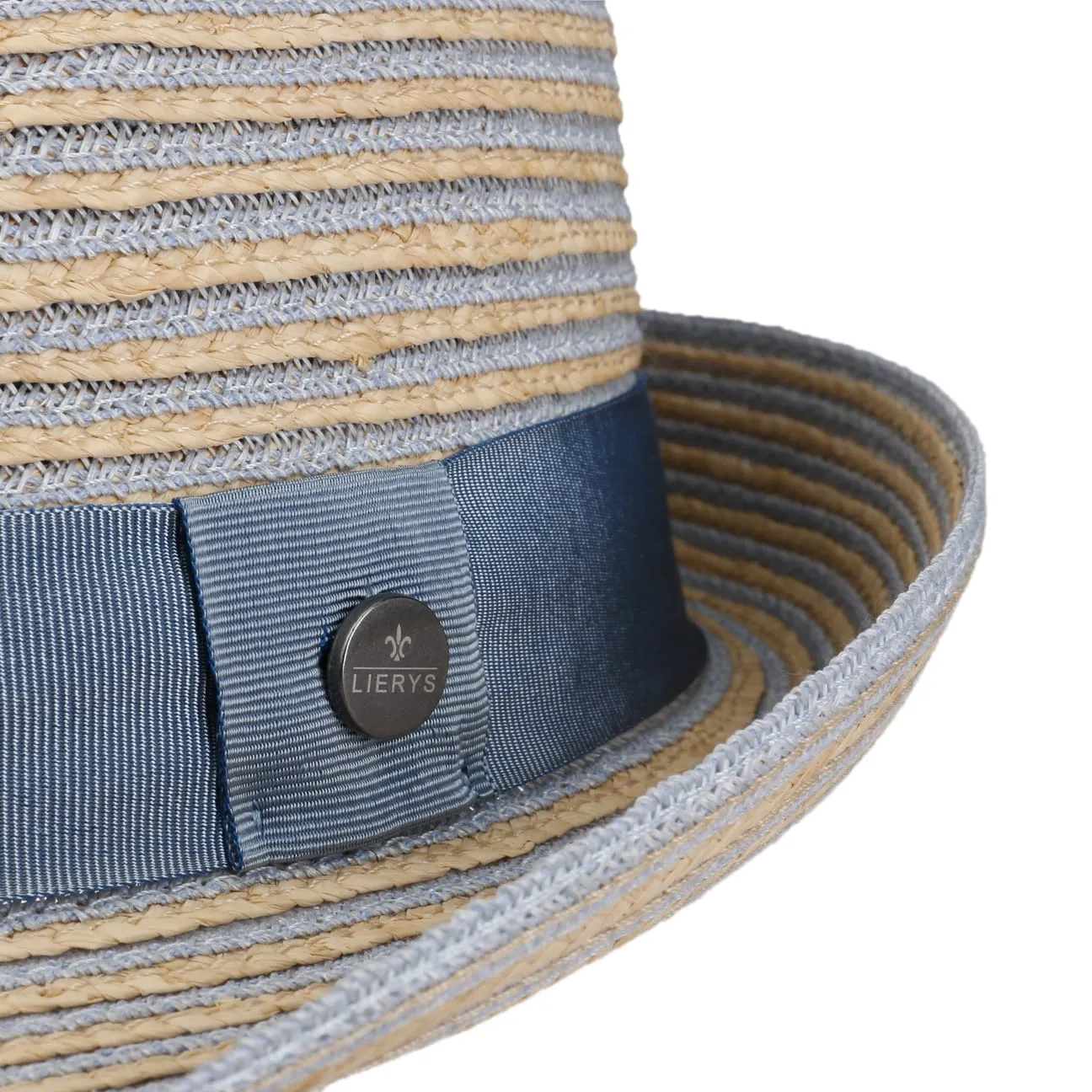 Light Twotone Trilby Straw Hat by Lierys