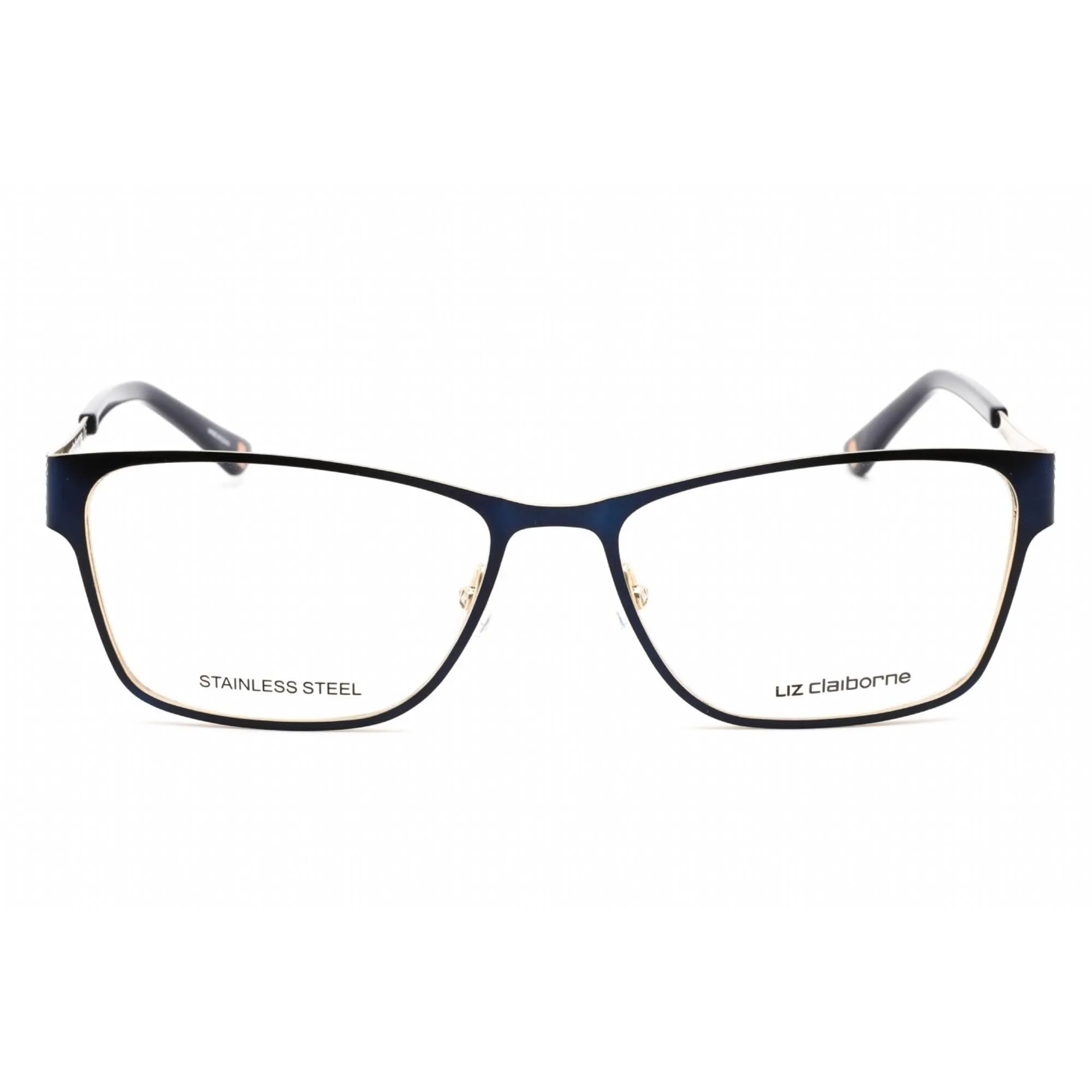 Liz Claiborne Women's Eyeglasses - Semi Matte Navy Metal Rectangular | L 665 0E8W 00
