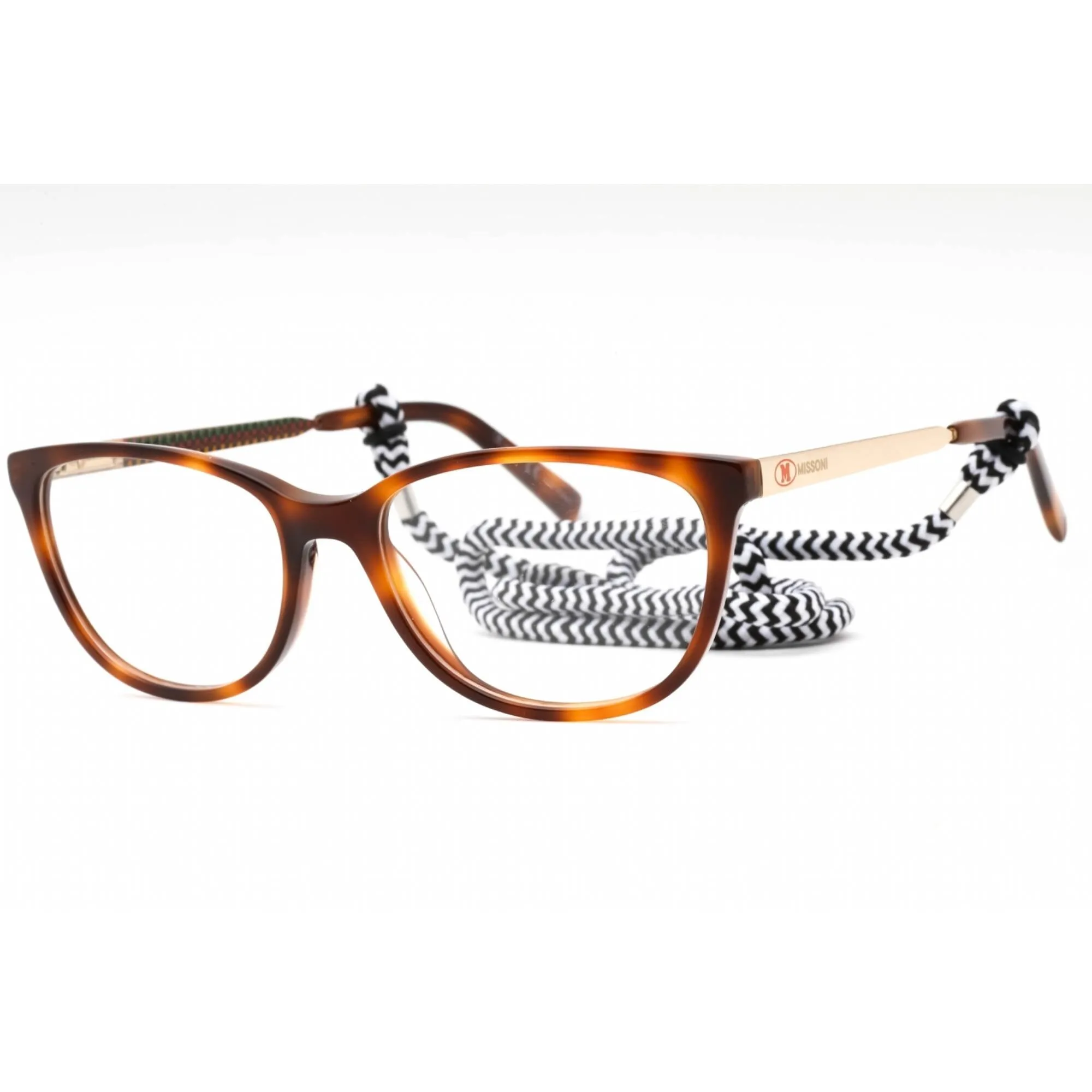 M Missoni Women's Eyeglasses - Havana Plastic Cat Eye Full Rim | MMI 0033 0086 00