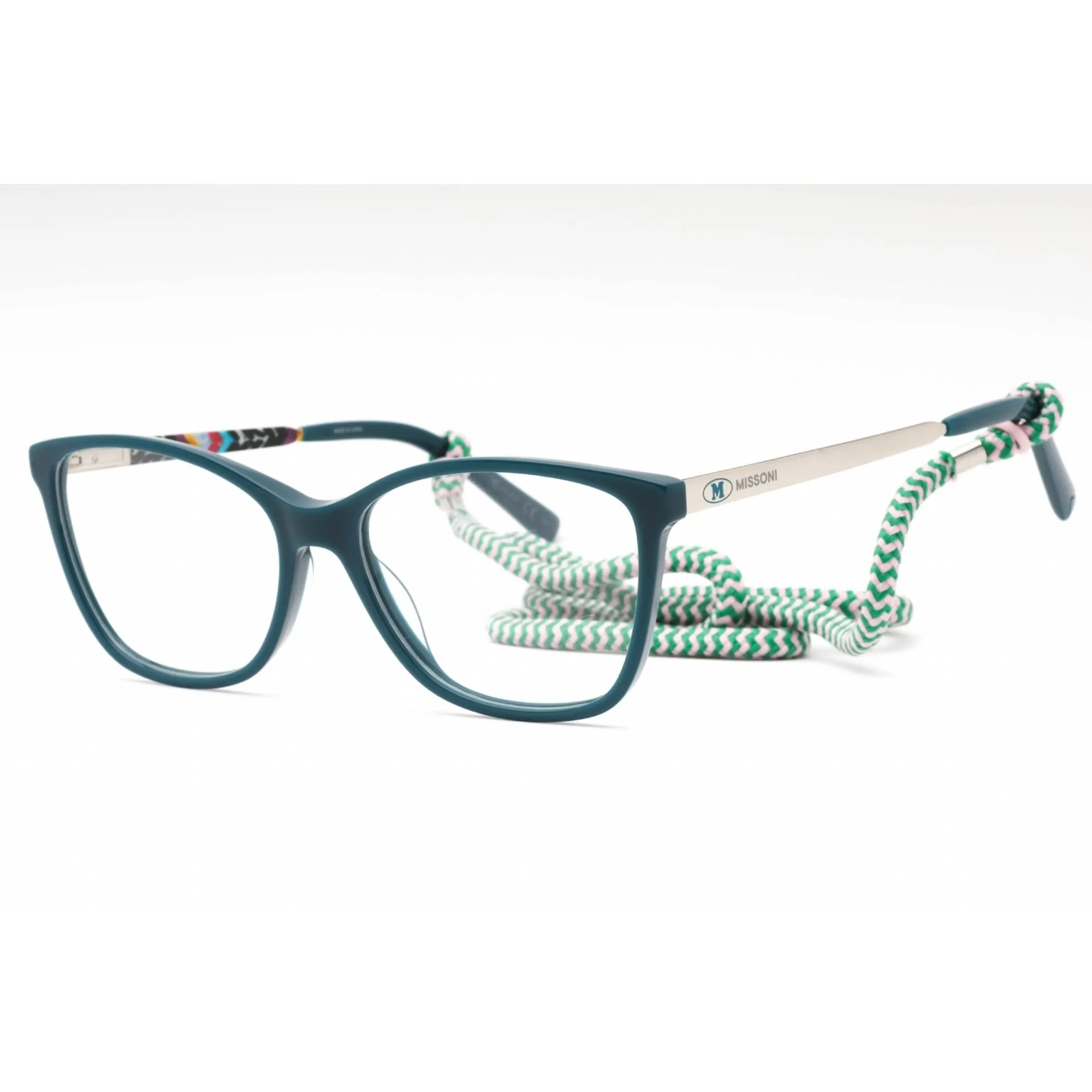 M Missoni Women's Eyeglasses - Petrol Plastic Cat Eye Full Rim | MMI 0032 0MR8 00
