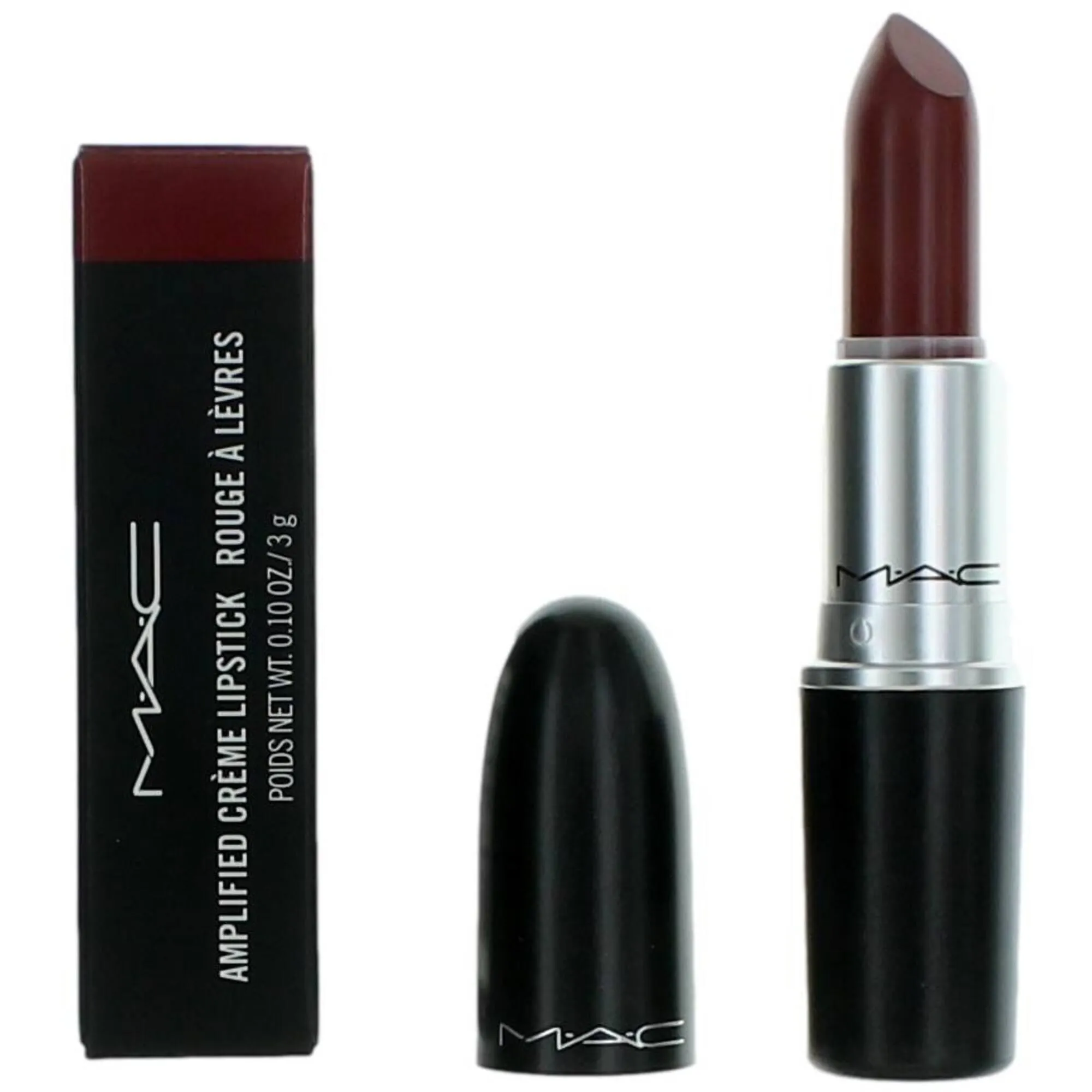 MAC Women's Lipstick - Amplified Creme Semi-Lustrous, 108 Dubonnet, 0.10 oz