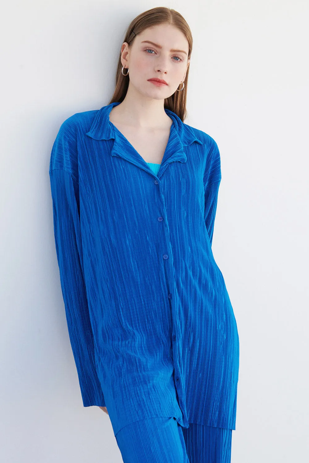 Maria Oversized Plisse Shirt