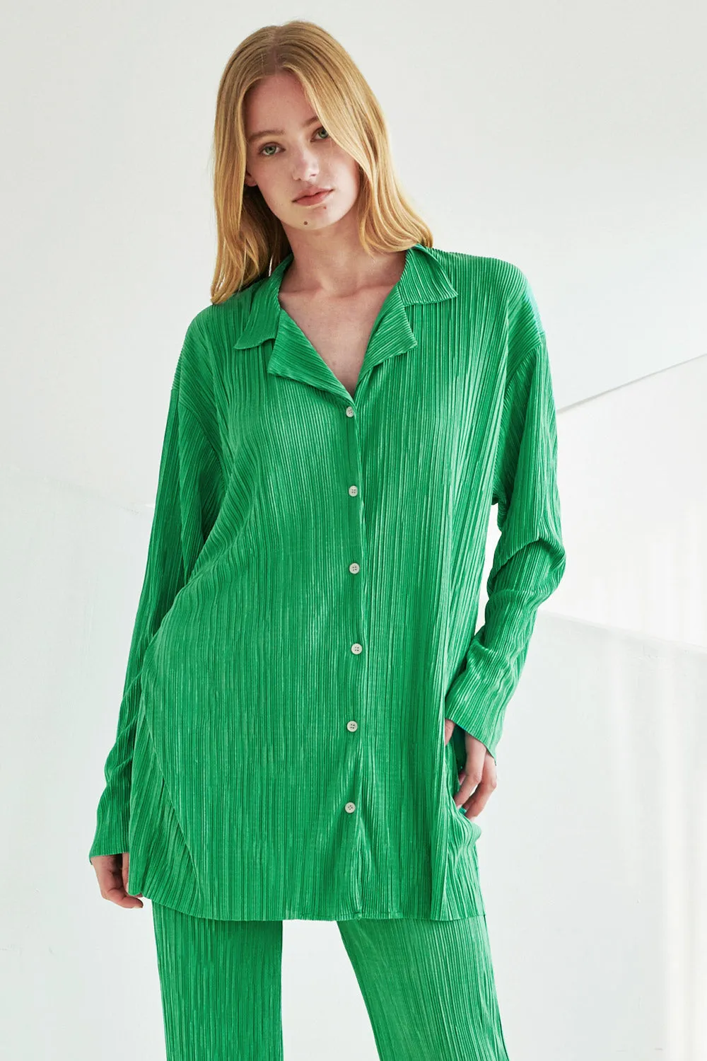 Maria Oversized Plisse Shirt