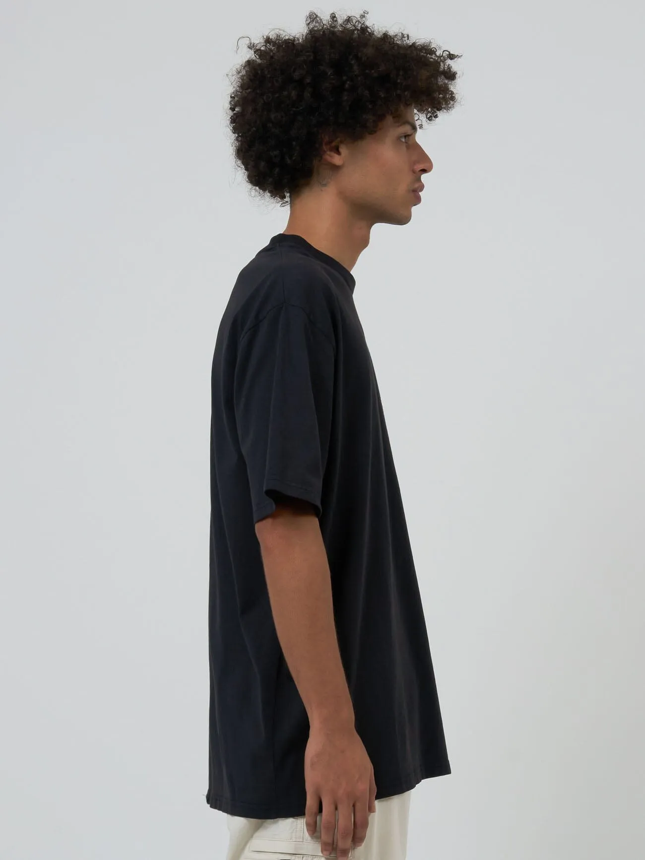 Midnight Runner Oversize Fit Tee - Washed Black