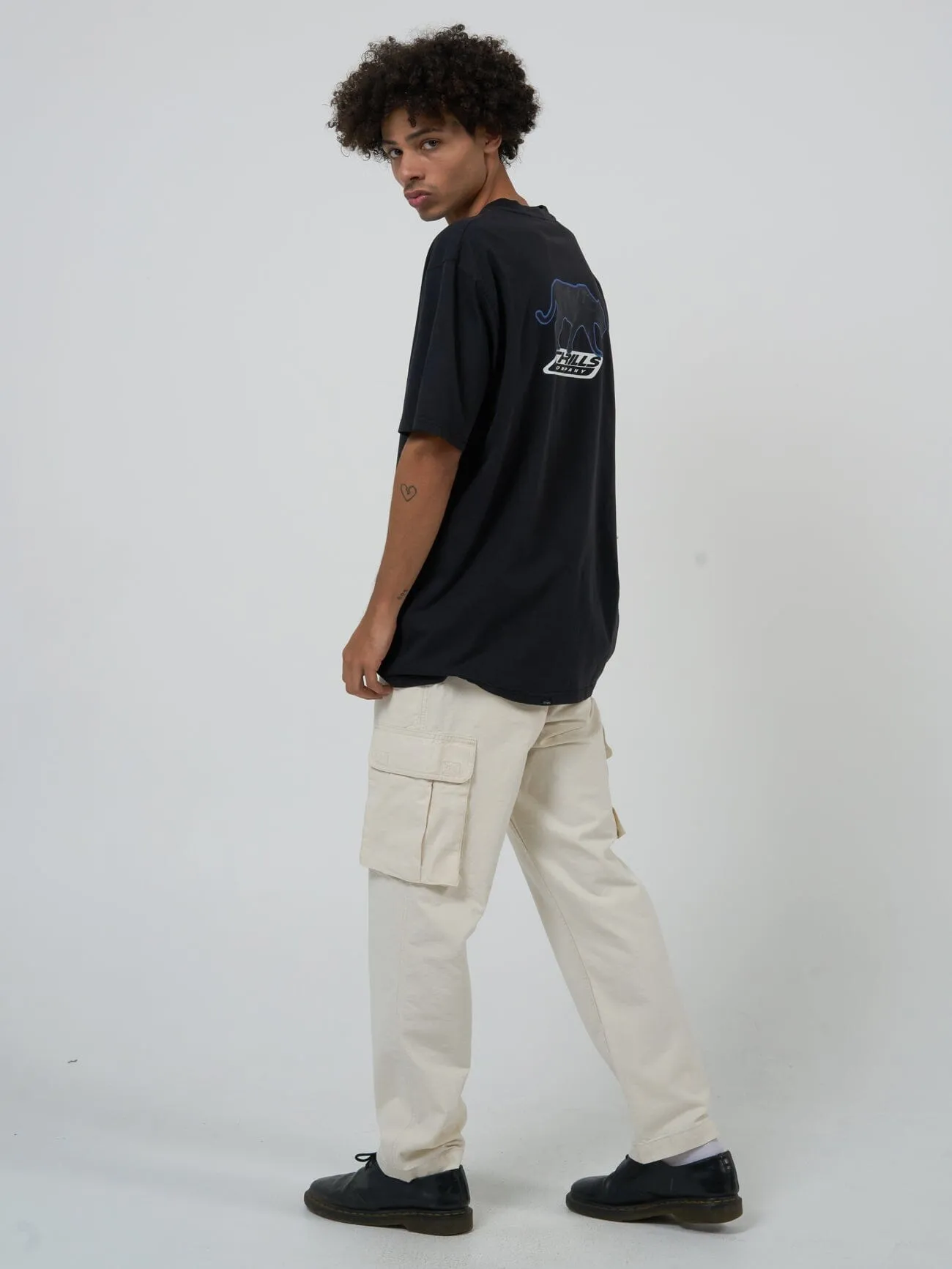 Midnight Runner Oversize Fit Tee - Washed Black