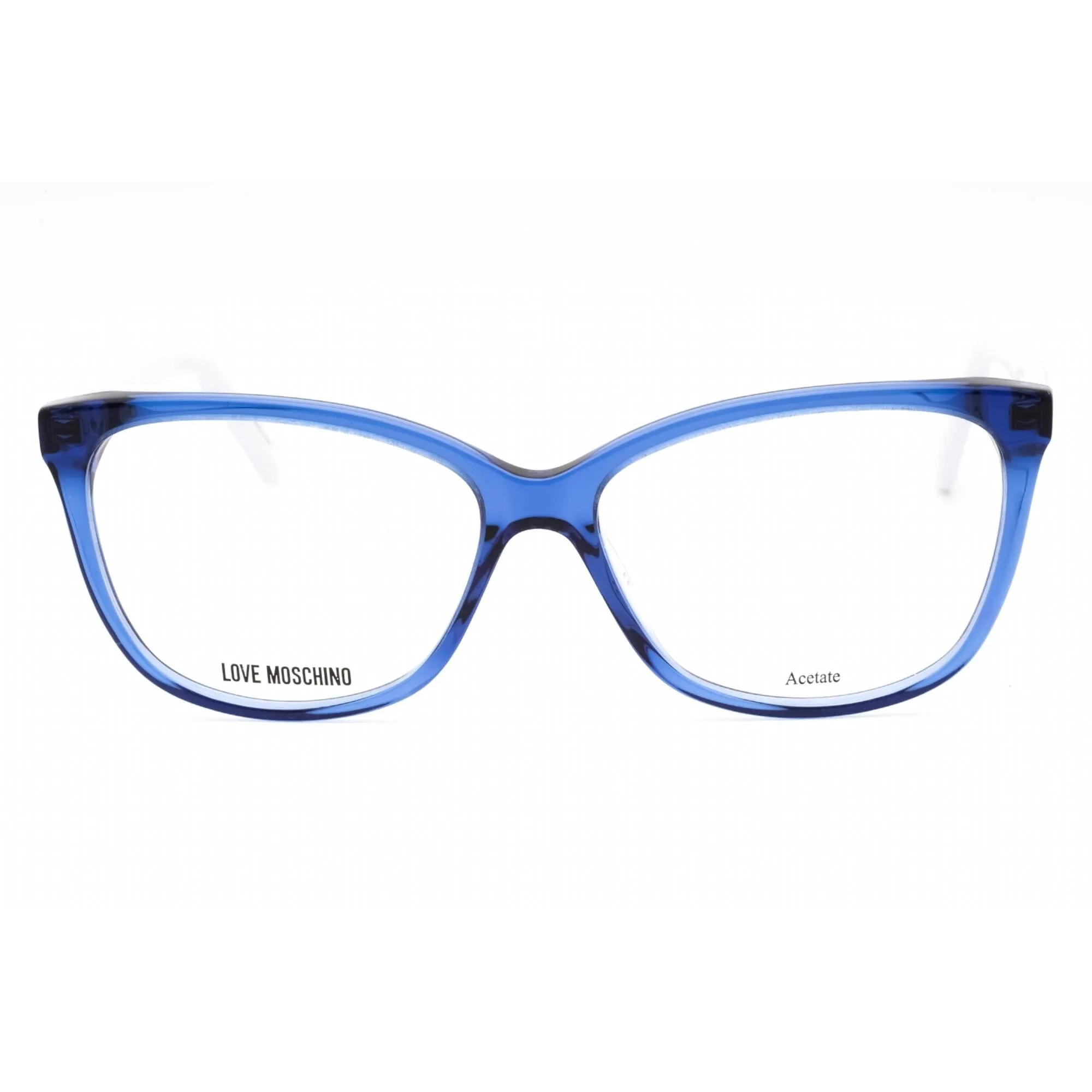 Moschino Love Women's Eyeglasses - Blue Plastic Cat Eye Full Rim | MOL546 0PJP 00