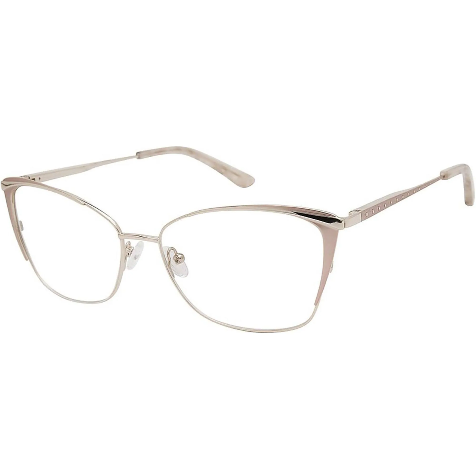 Nicole Miller Women's Eyeglasses - Harman Blush/Gold Metal Frame | NMHARMAN C04