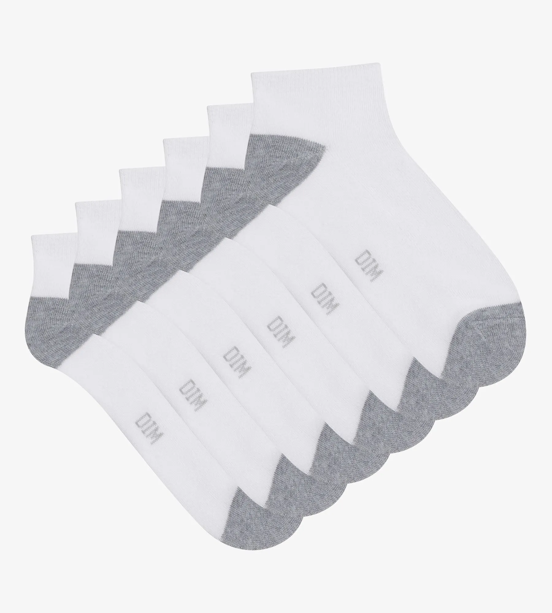 Pack of 3 pairs of women's cotton socks White Grey EcoDim Sport