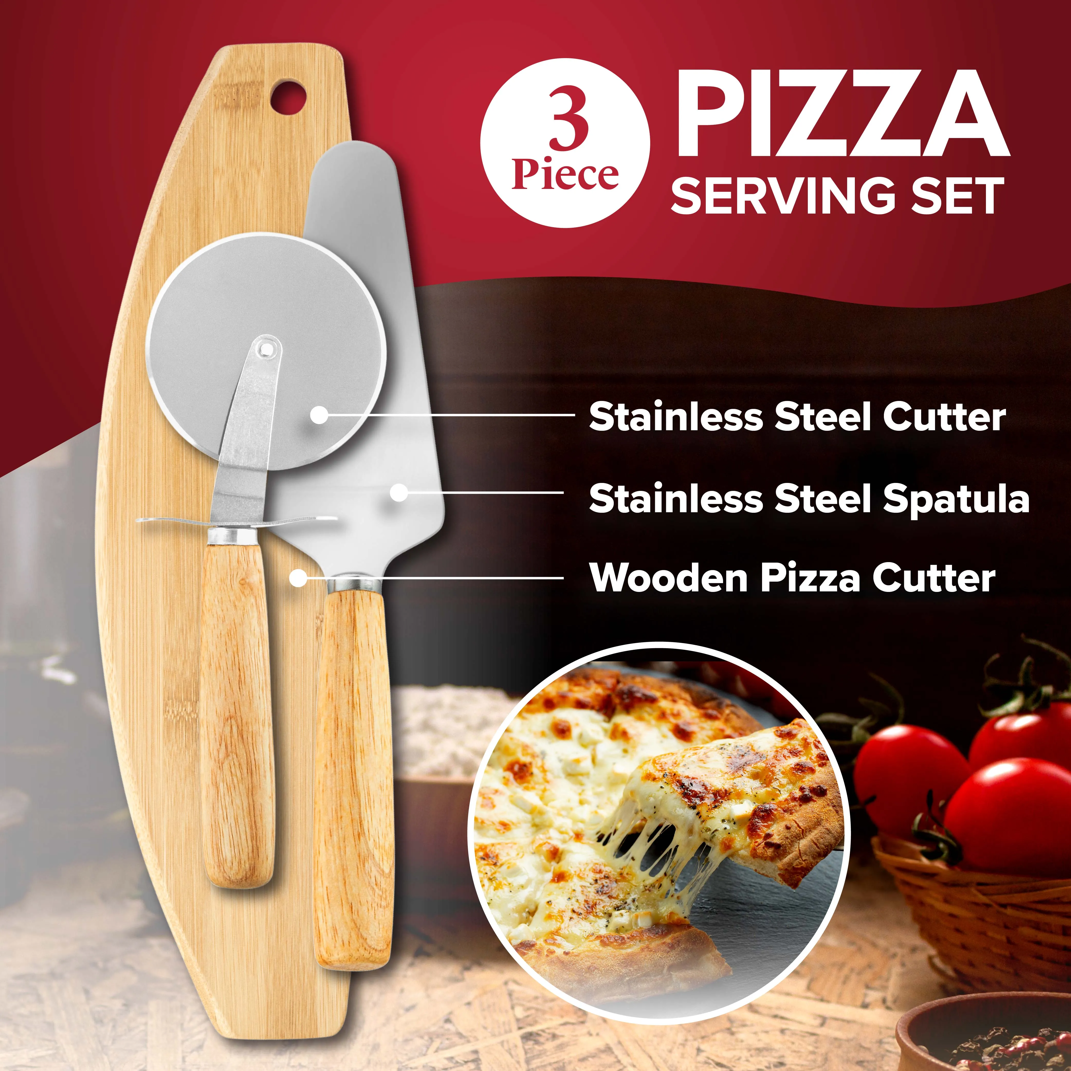 Piezano Pizza Oven 3pc Serving Set