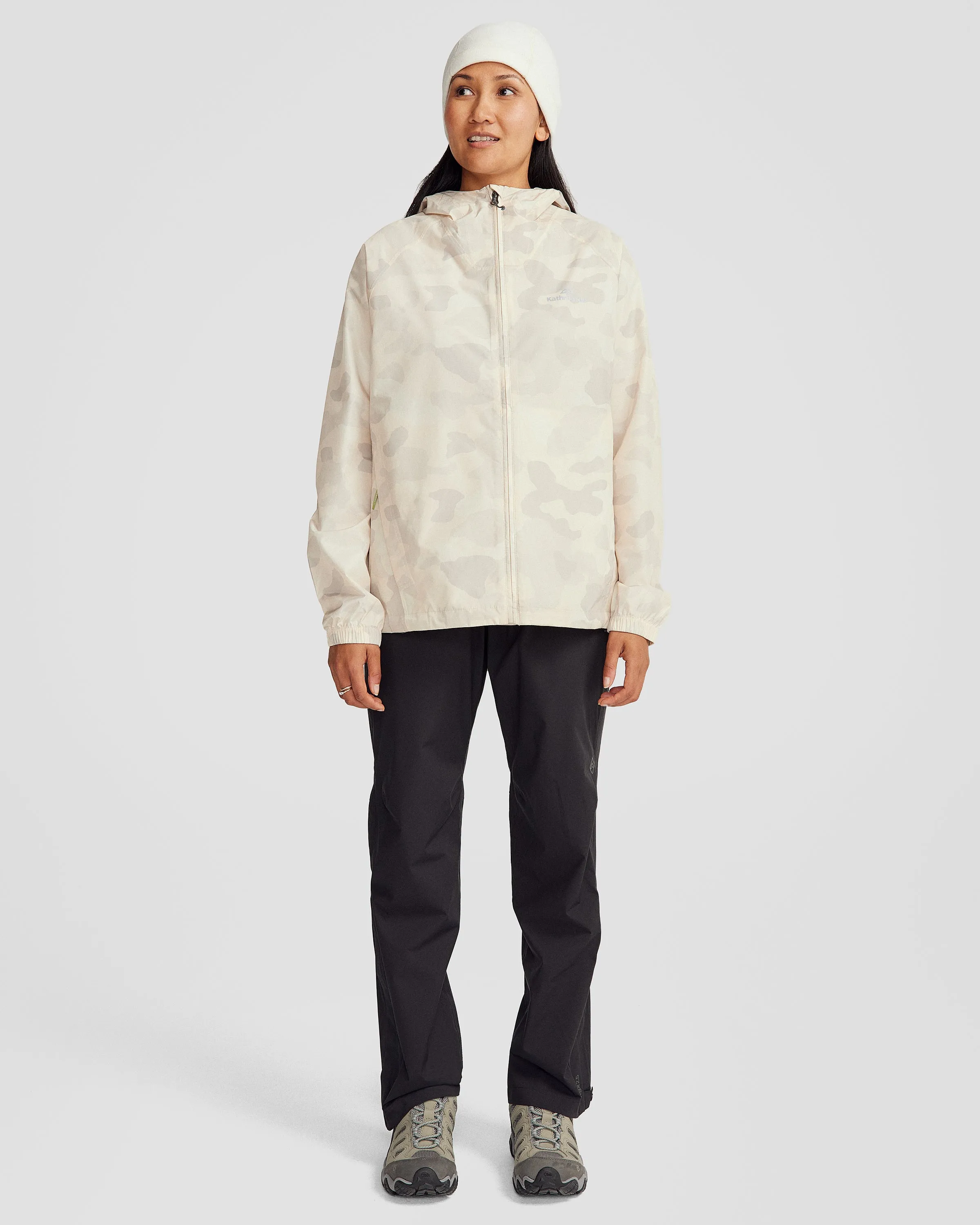 Pocket-it 2L Women's Rain Jacket v4 - Natural Tree Camo Print