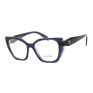 Prada Women's Eyeglasses - Blue Crystal Plastic Cat Eye Shape Frame | 0PR 18WV 08Q1O1