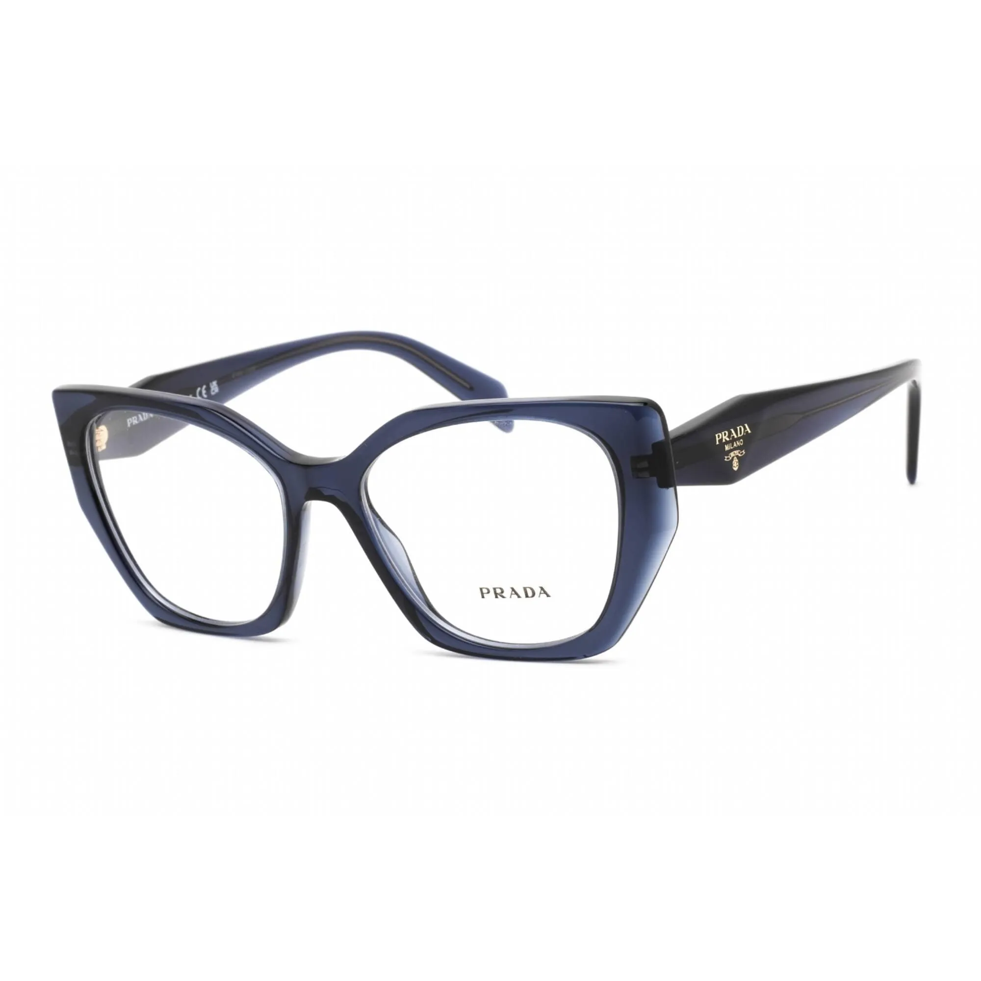 Prada Women's Eyeglasses - Blue Crystal Plastic Cat Eye Shape Frame | 0PR 18WV 08Q1O1