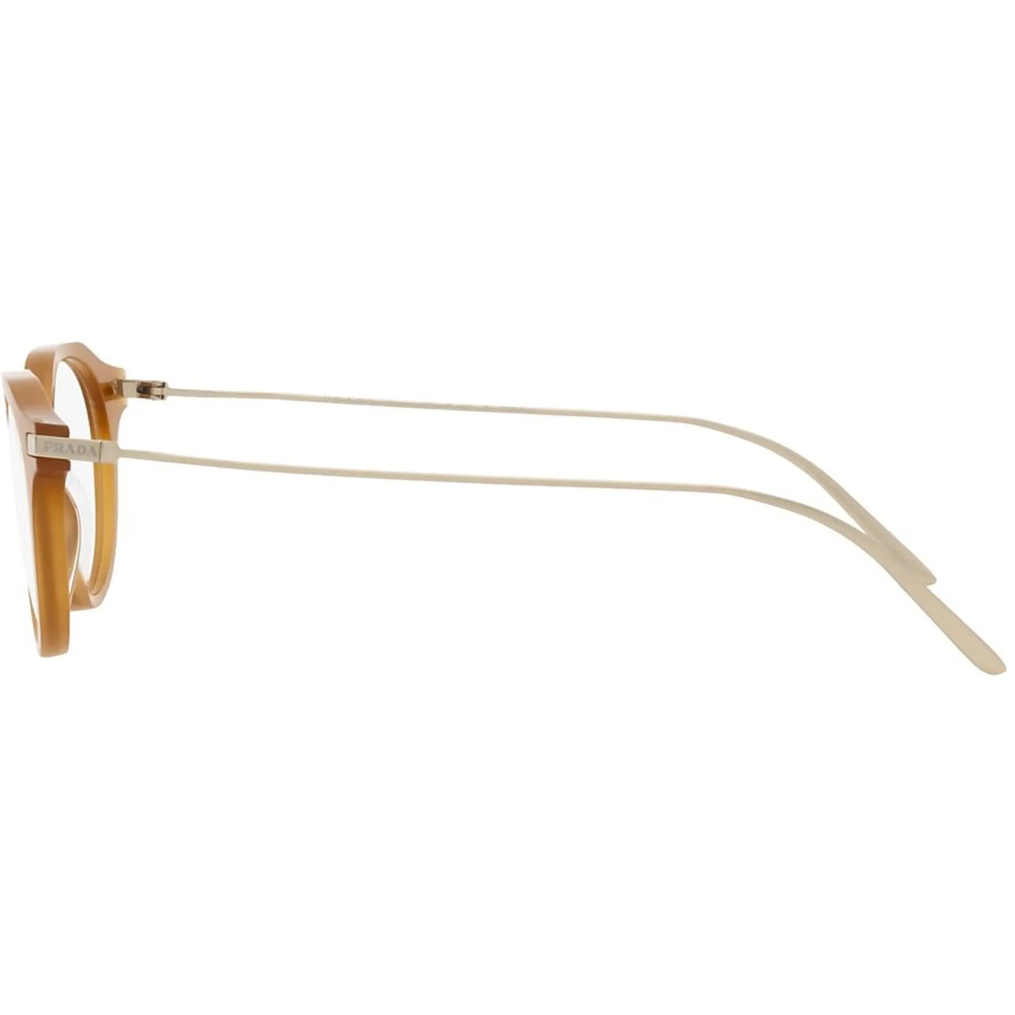 Prada Women's Eyeglasses - Opsl Honey Plastic Round Full Rim Frame | 12YS 15B08N