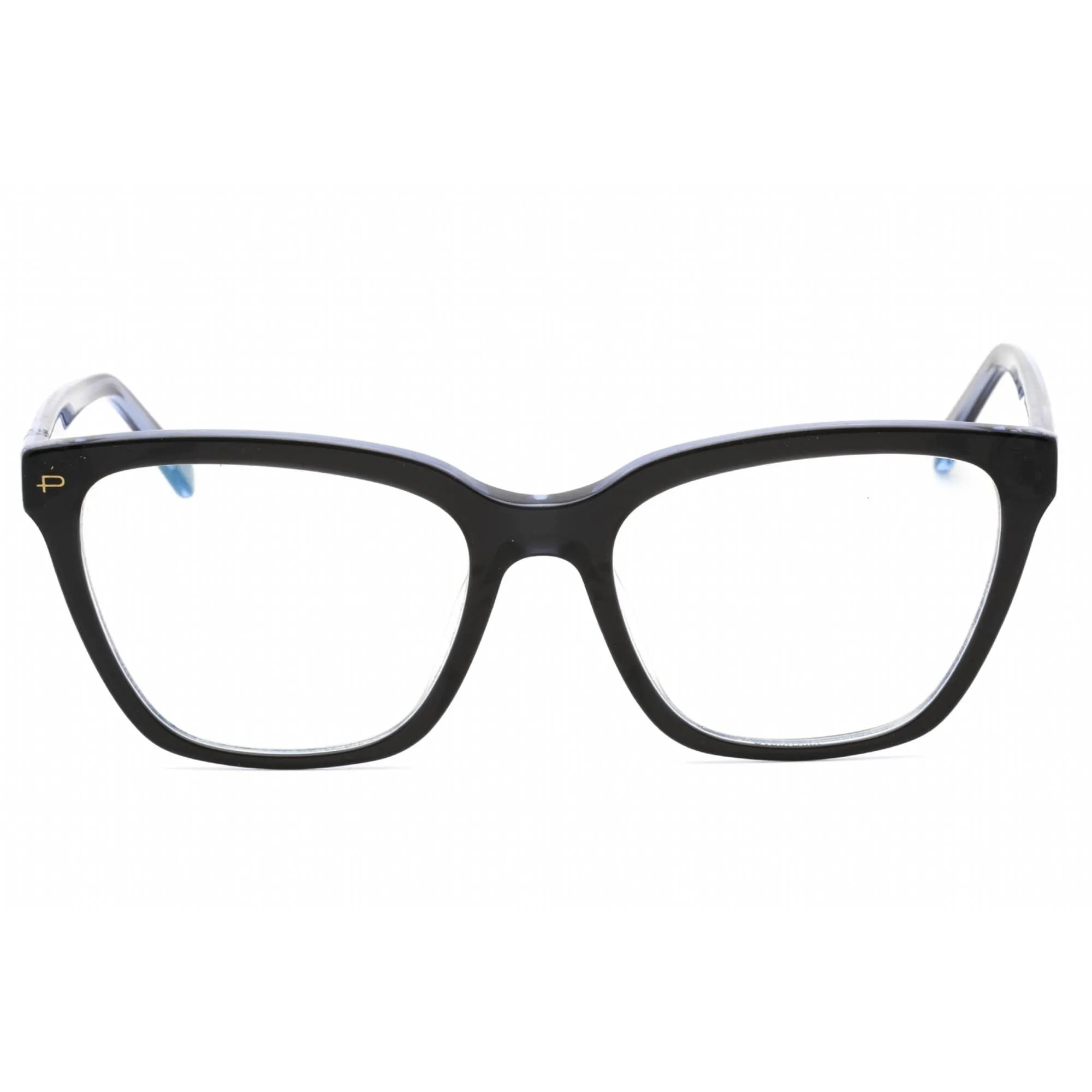 Prive Revaux Women's Eyeglasses - Plastic Cat Eye Frame | Holly Caviar Black/Sky Blue