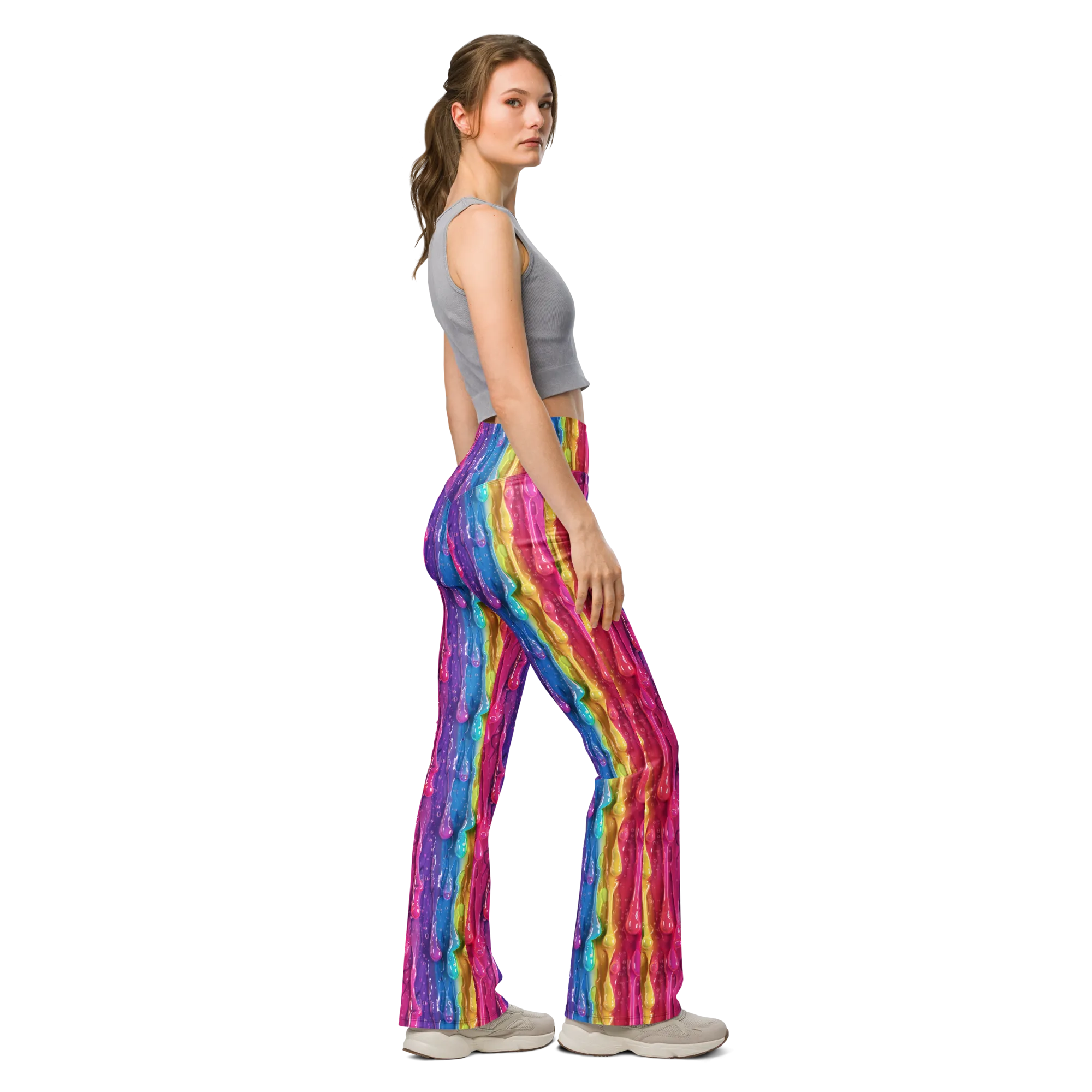 Rainbow Slime Flare Leggings