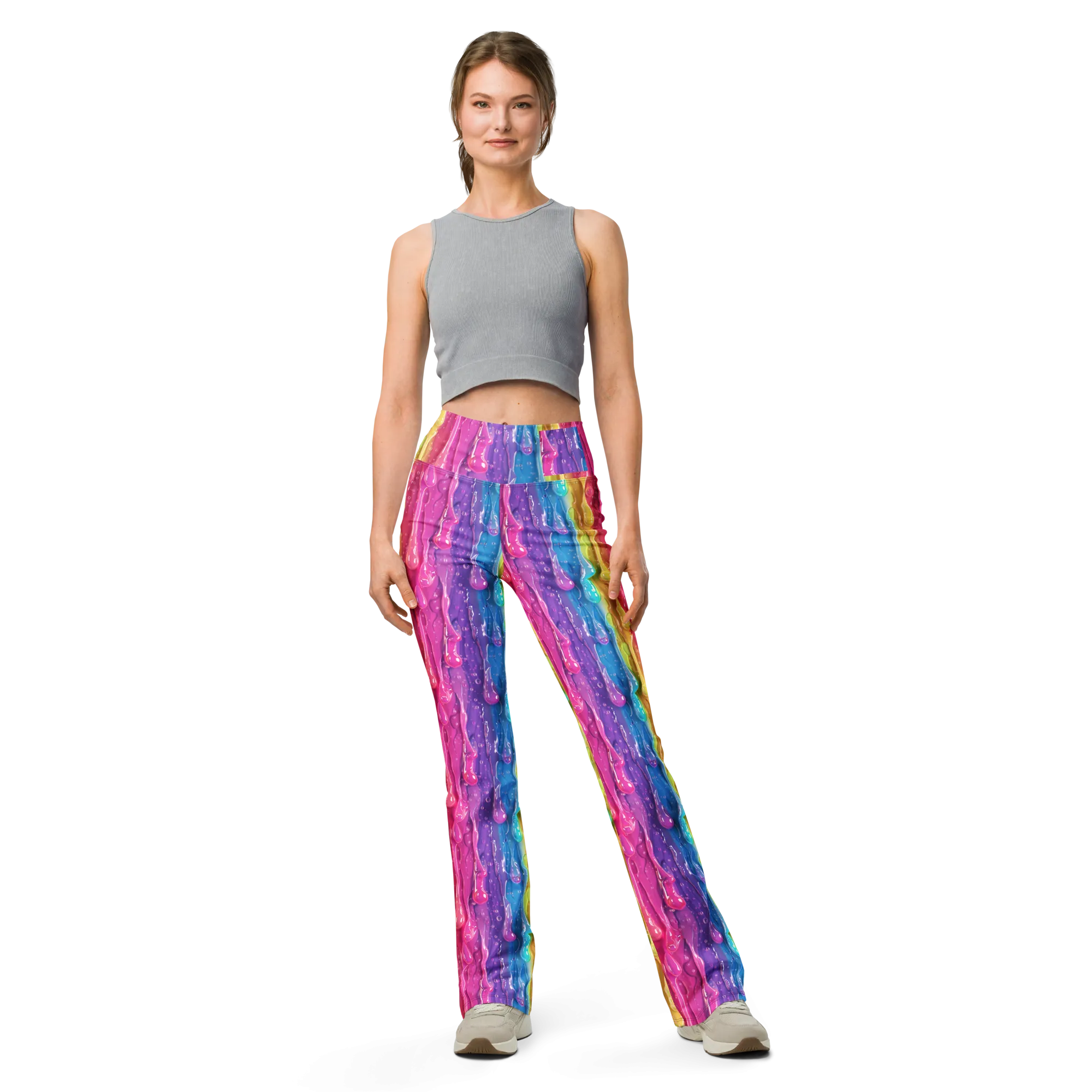 Rainbow Slime Flare Leggings