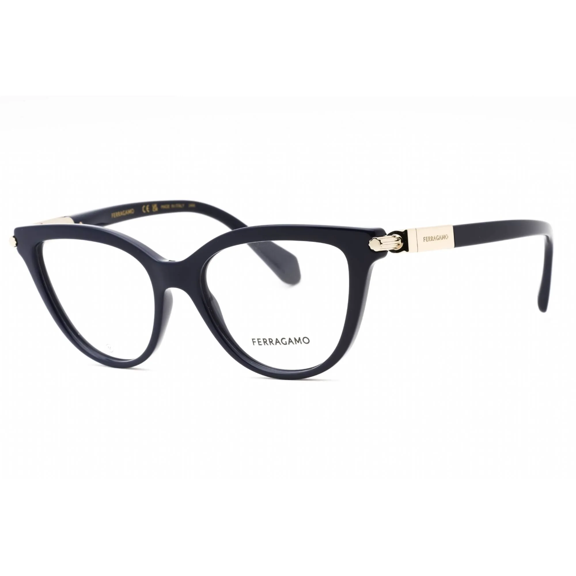 Salvatore Ferragamo Women's Eyeglasses - Blue Navy Cat Eye Full Rim Frame | SF2974 414
