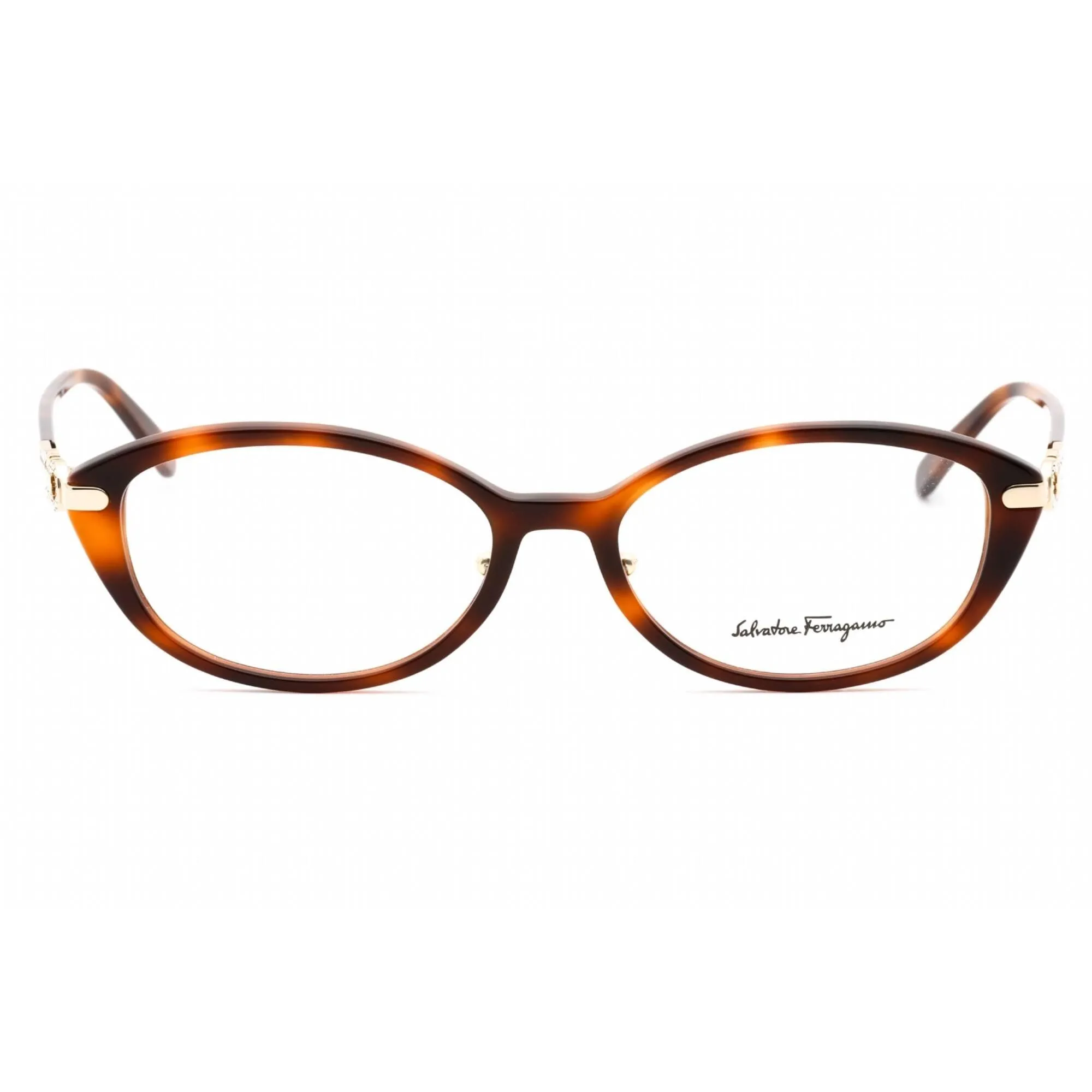 Salvatore Ferragamo Women's Eyeglasses - Havana Full Rim Oval Frame | SF2882RA 214