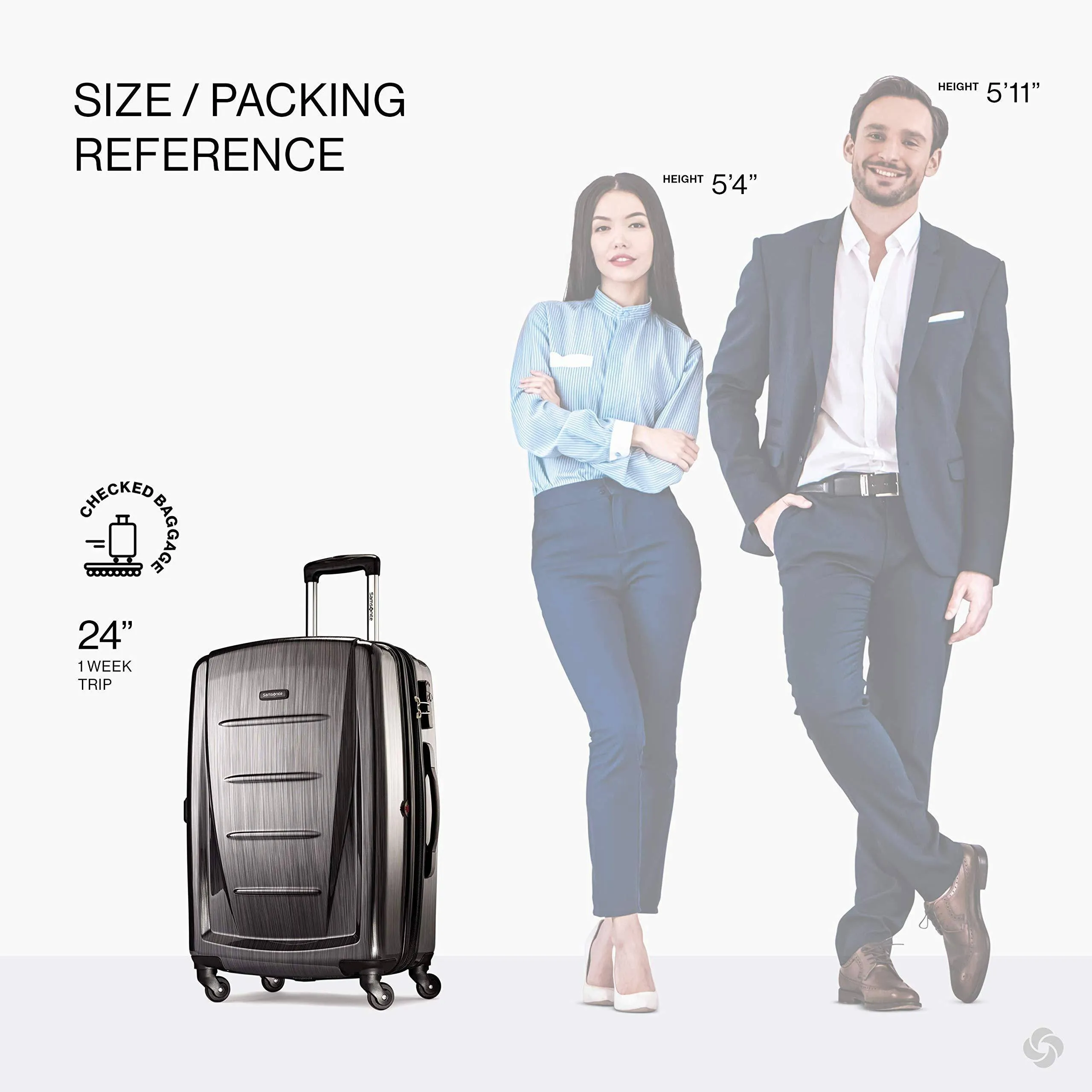 Samsonite Winfield 2 24" 4-Wheel Medium Luggage